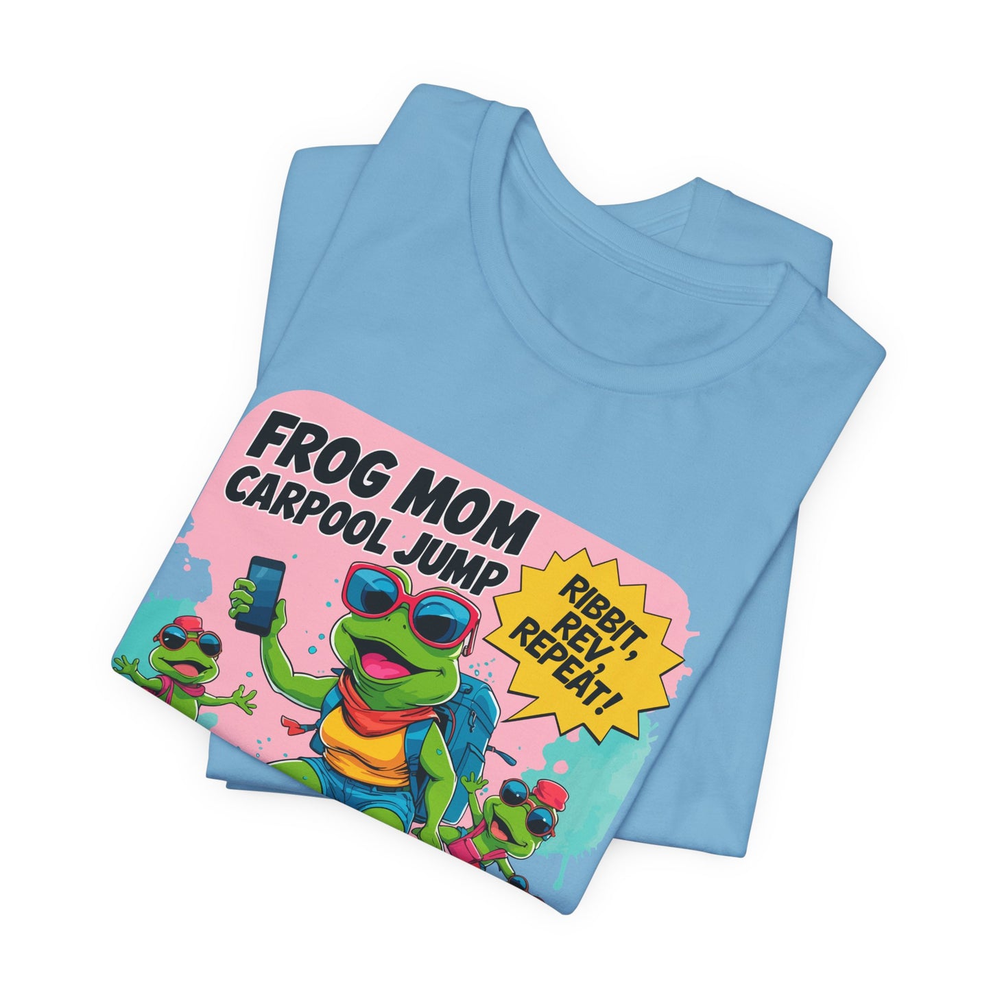 Frog Mom T-shirt Carpool Jump Chaos Rush Parent Commuter Humor