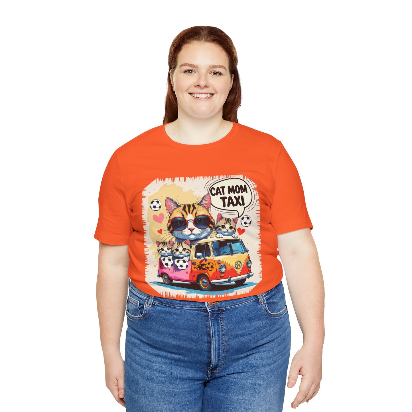 Cat Mom Taxi T-shirt Funny Chaos Soccer Carpool Meow Squad Humor