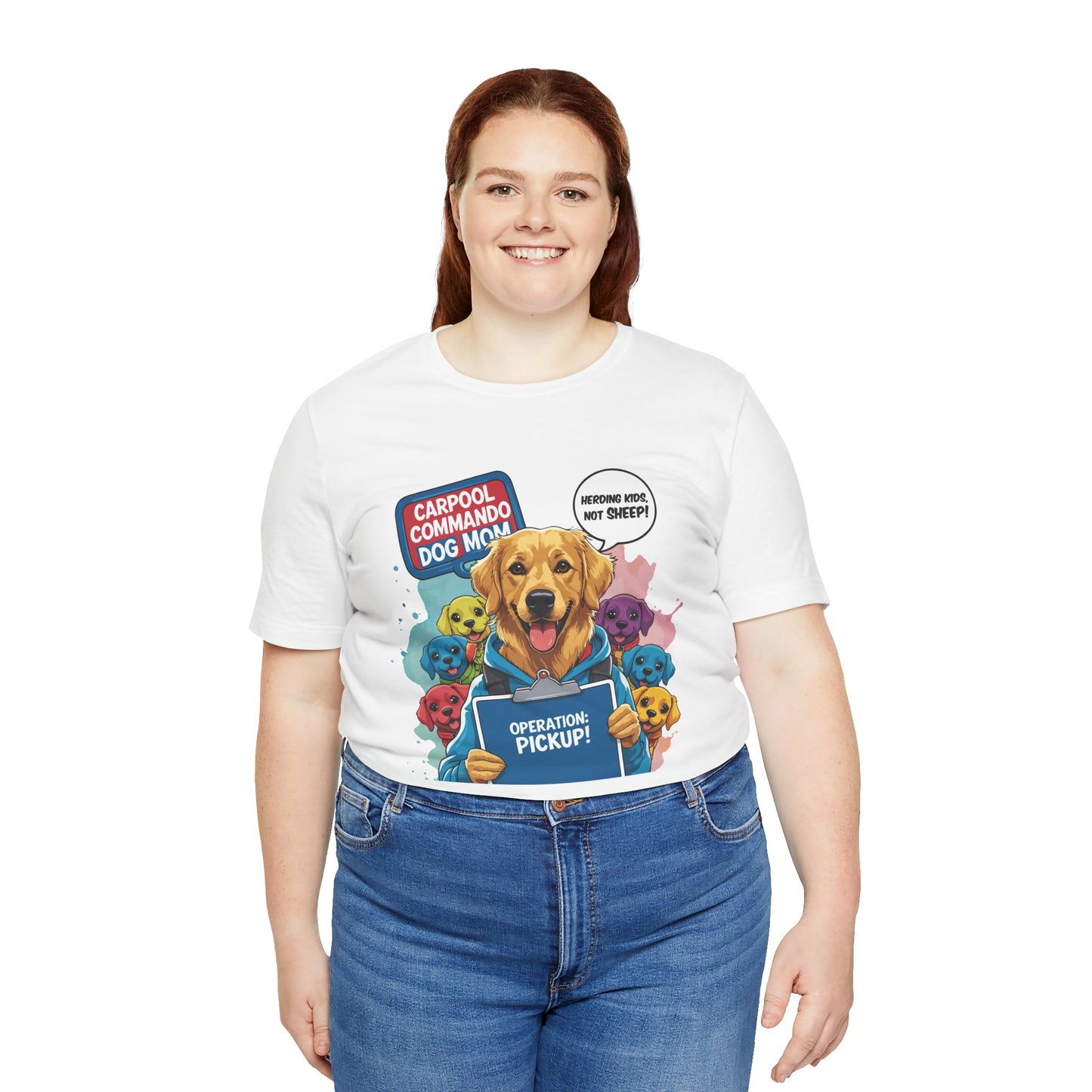 Dog Mom T-shirt, Carpool Commando School Pickup Survival, Funny Family Chaos