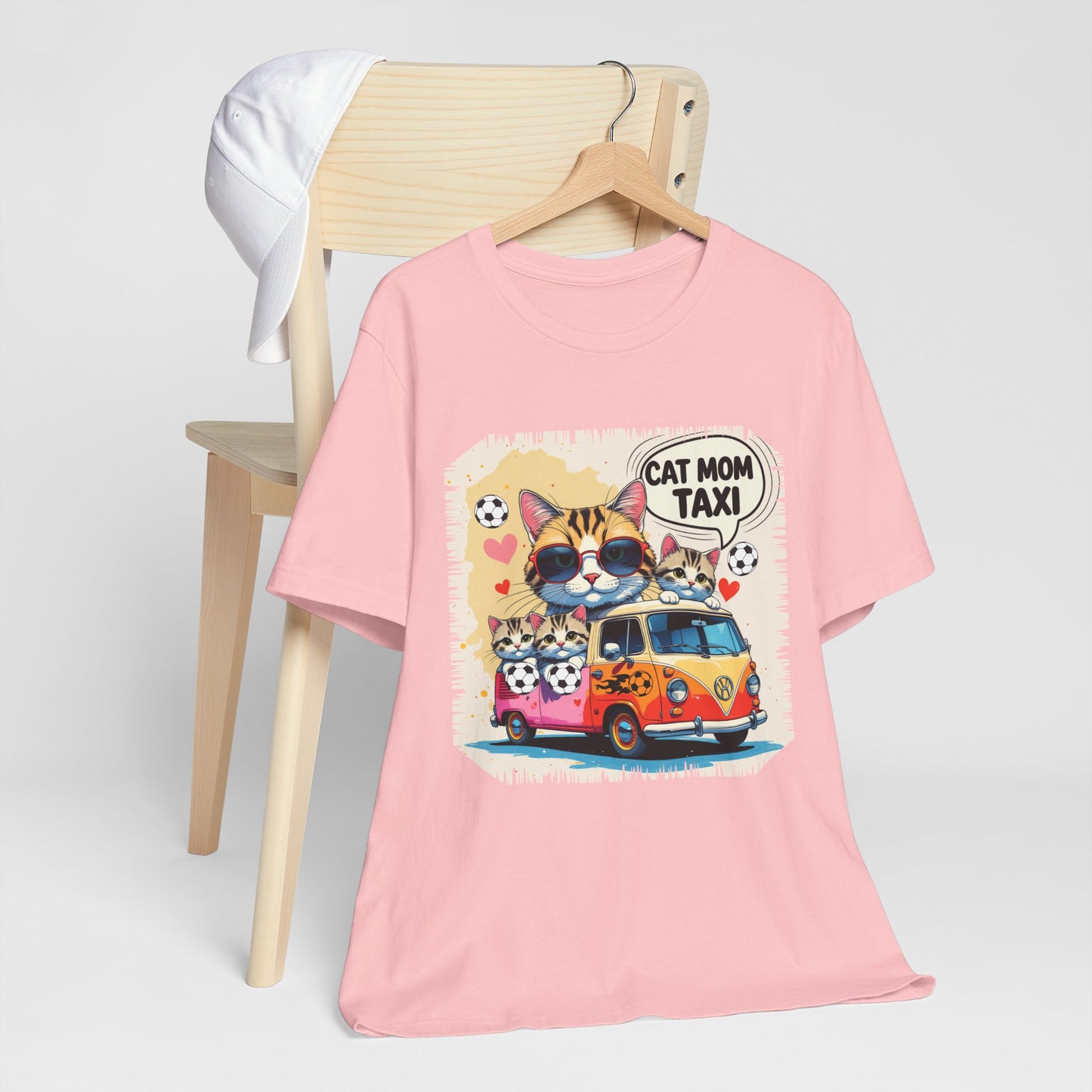 Cat Mom Taxi T-shirt Funny Chaos Soccer Carpool Meow Squad Humor