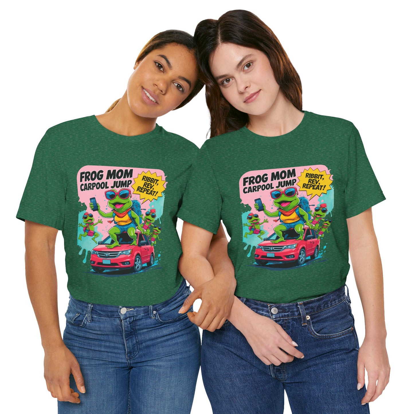 Frog Mom T-shirt Carpool Jump Chaos Rush Parent Commuter Humor