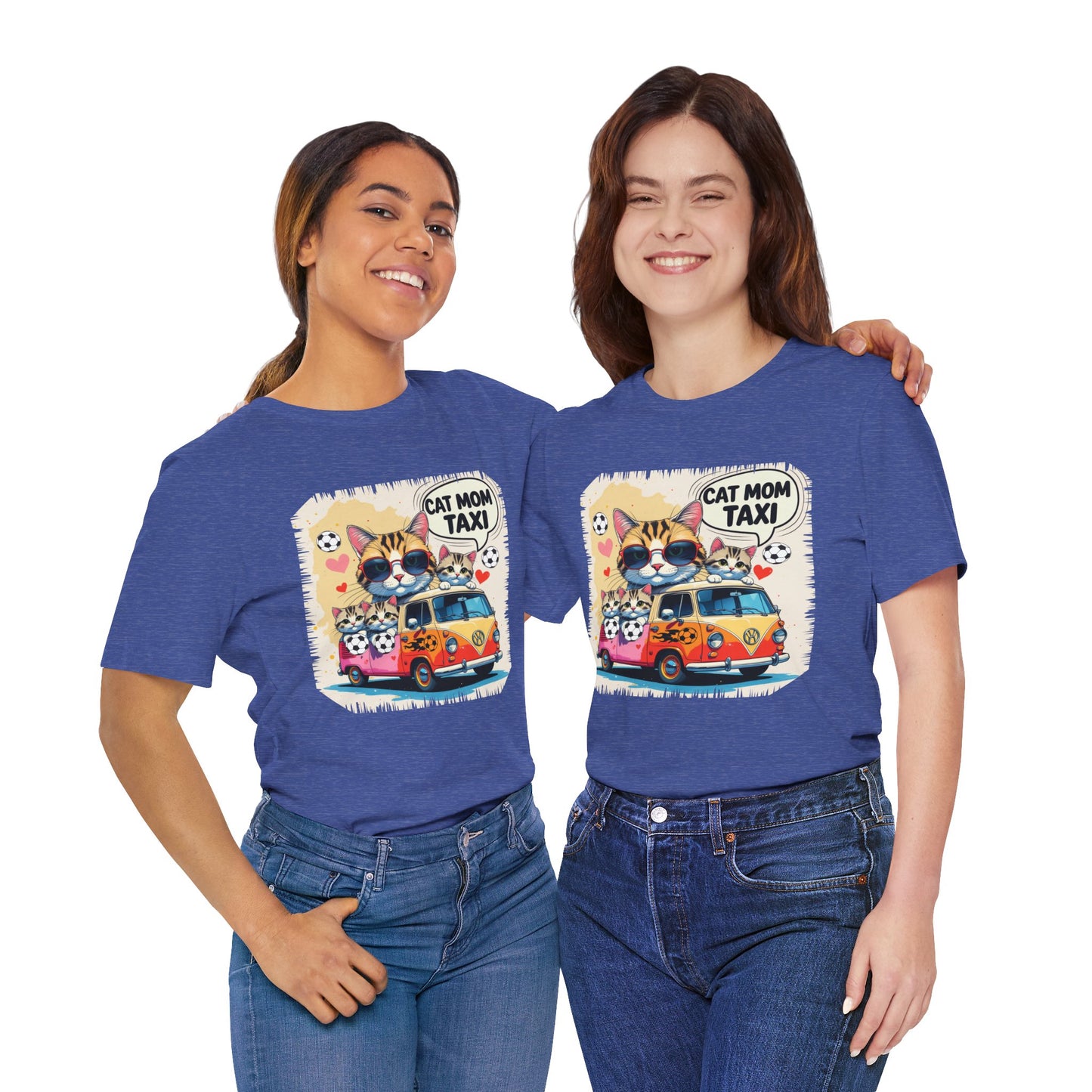 Cat Mom Taxi T-shirt Funny Chaos Soccer Carpool Meow Squad Humor