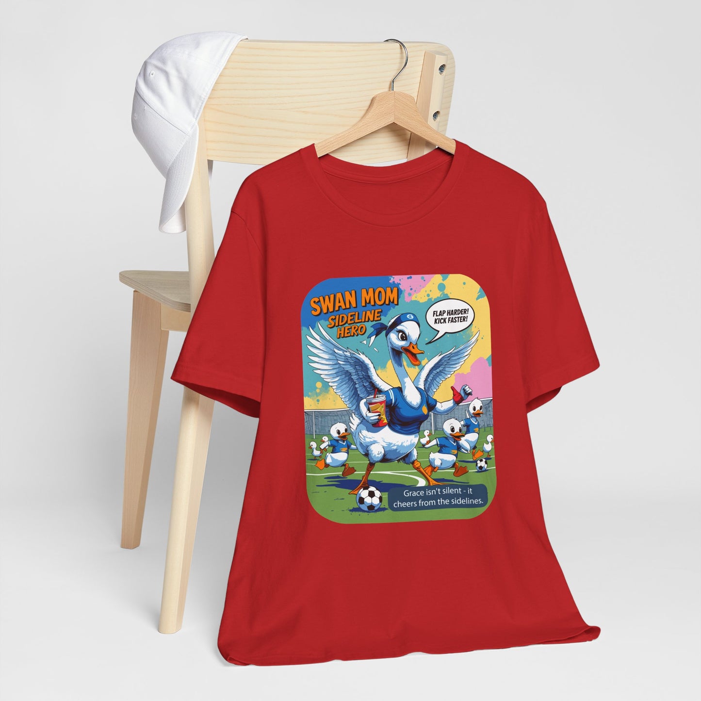 Swan Mom Soccer T-shirt Sideline Screams Funny Yell Game