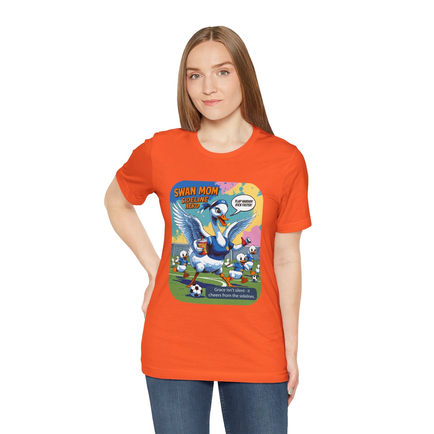 Swan Mom Soccer T-shirt Sideline Screams Funny Yell Game