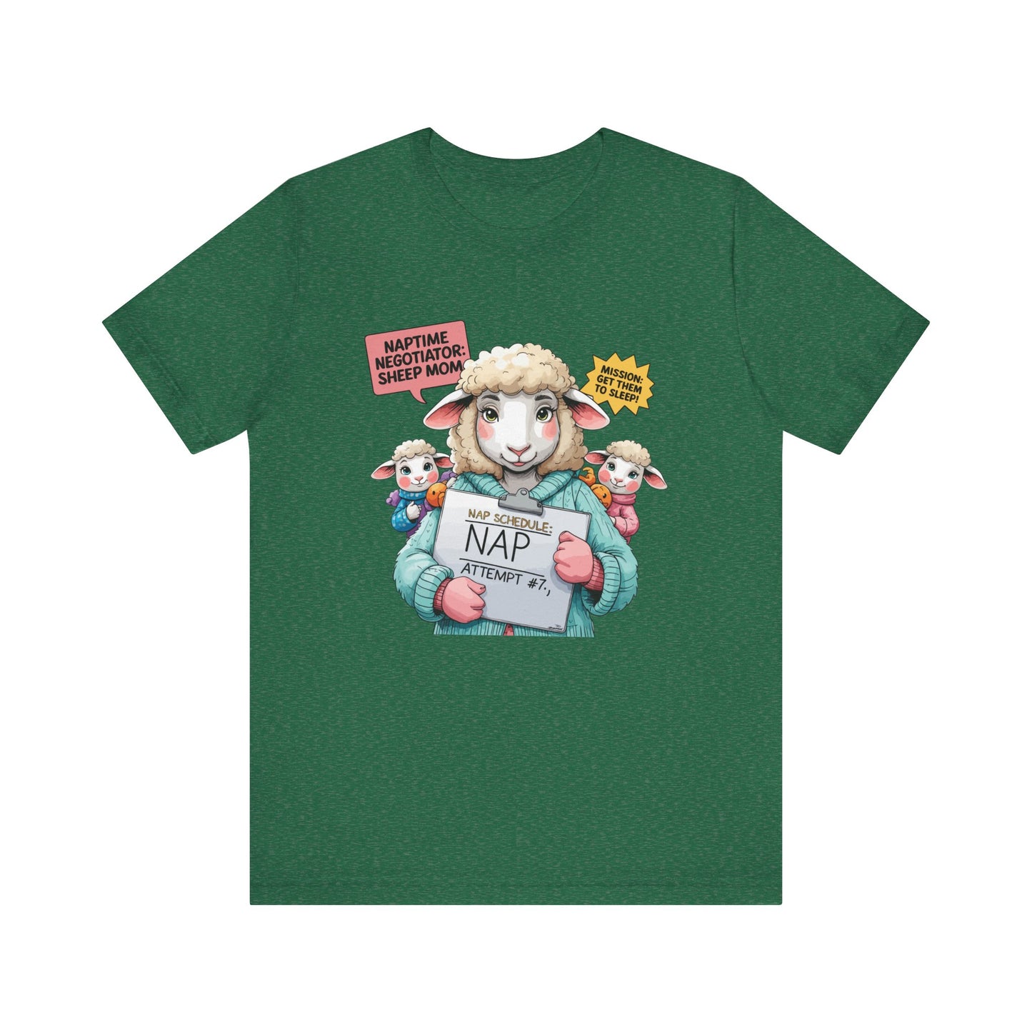 Sheep Mom T-shirt, Cozy Parenting Journey, Funny Sleepy Life Gift
