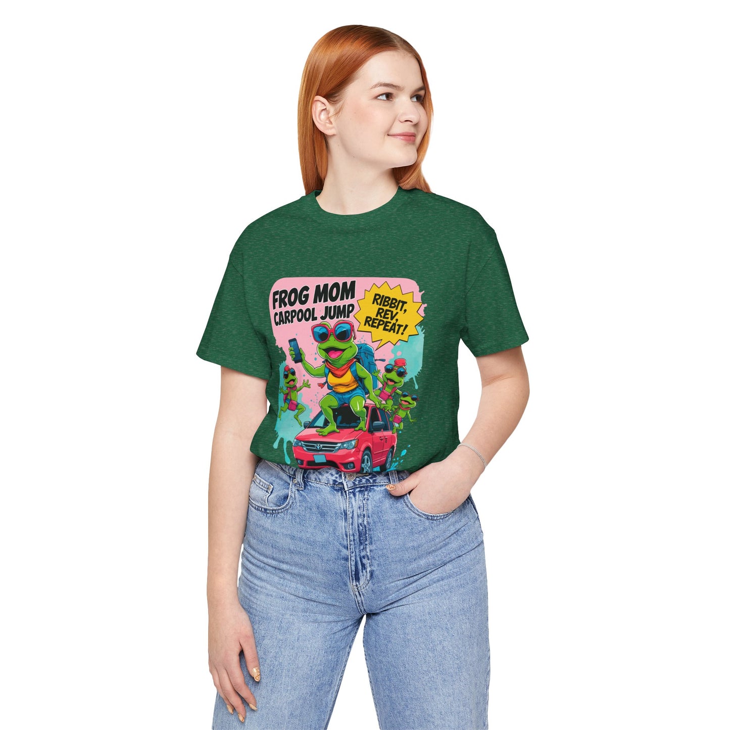 Frog Mom T-shirt Carpool Jump Chaos Rush Parent Commuter Humor