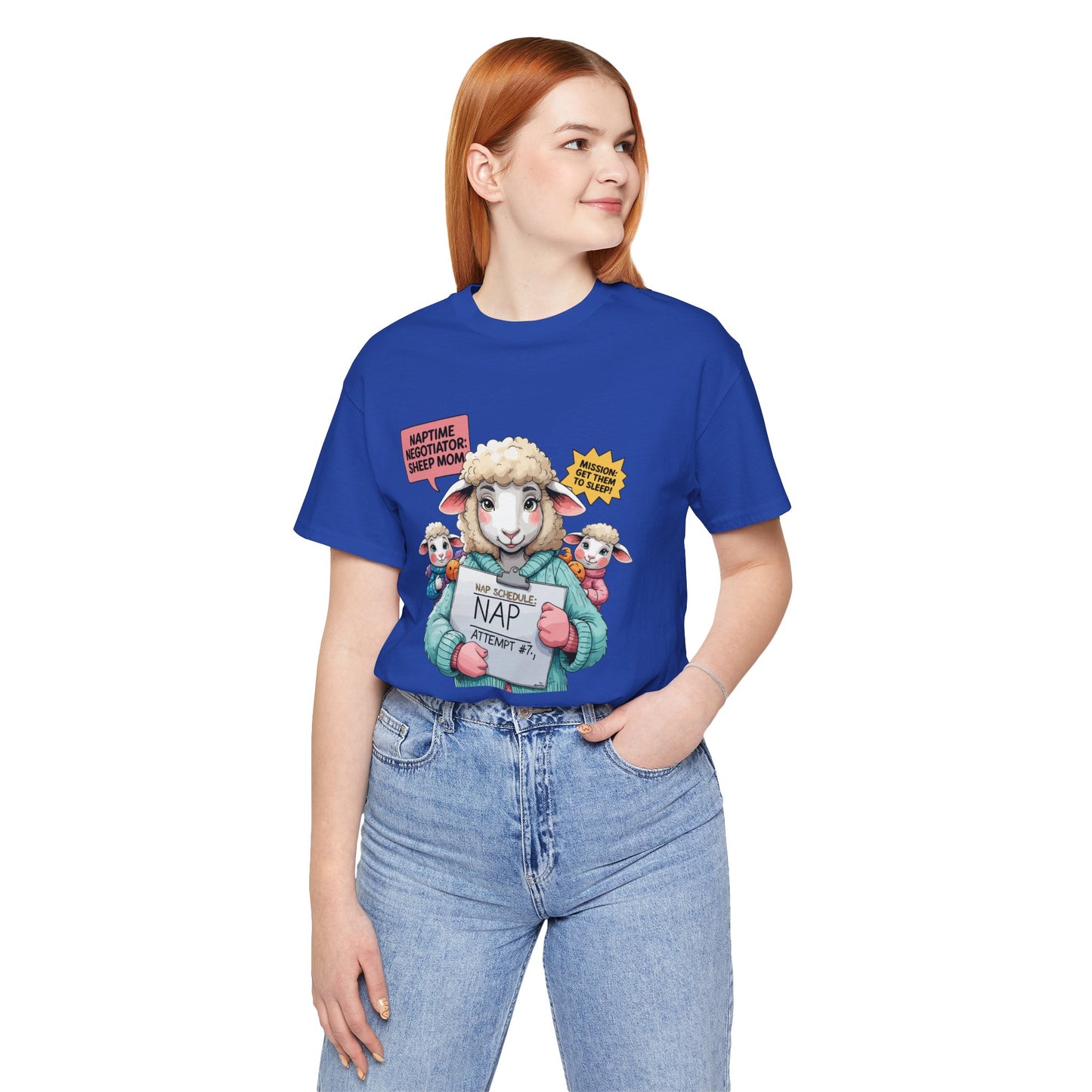 Sheep Mom T-shirt, Cozy Parenting Journey, Funny Sleepy Life Gift