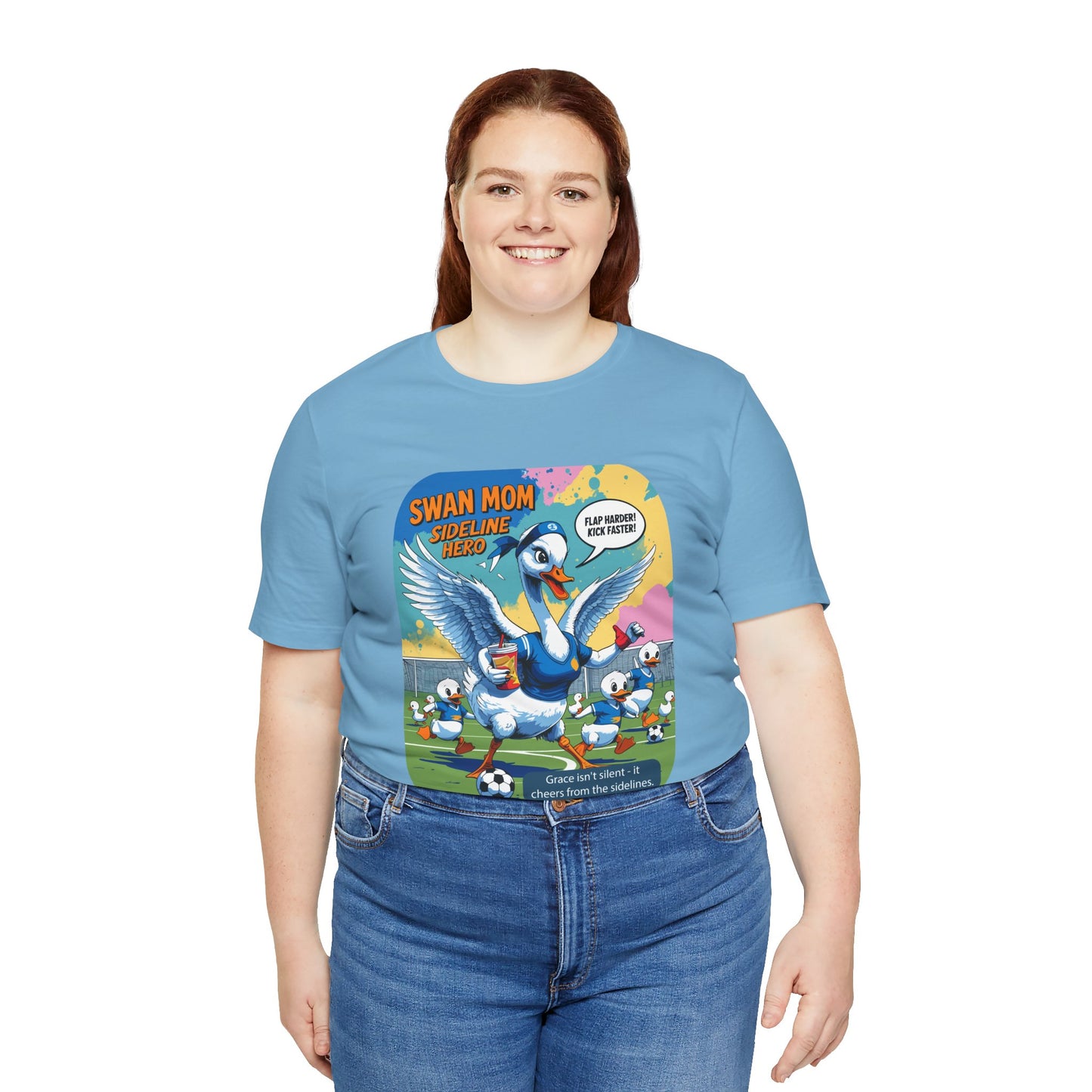 Swan Mom Soccer T-shirt Sideline Screams Funny Yell Game