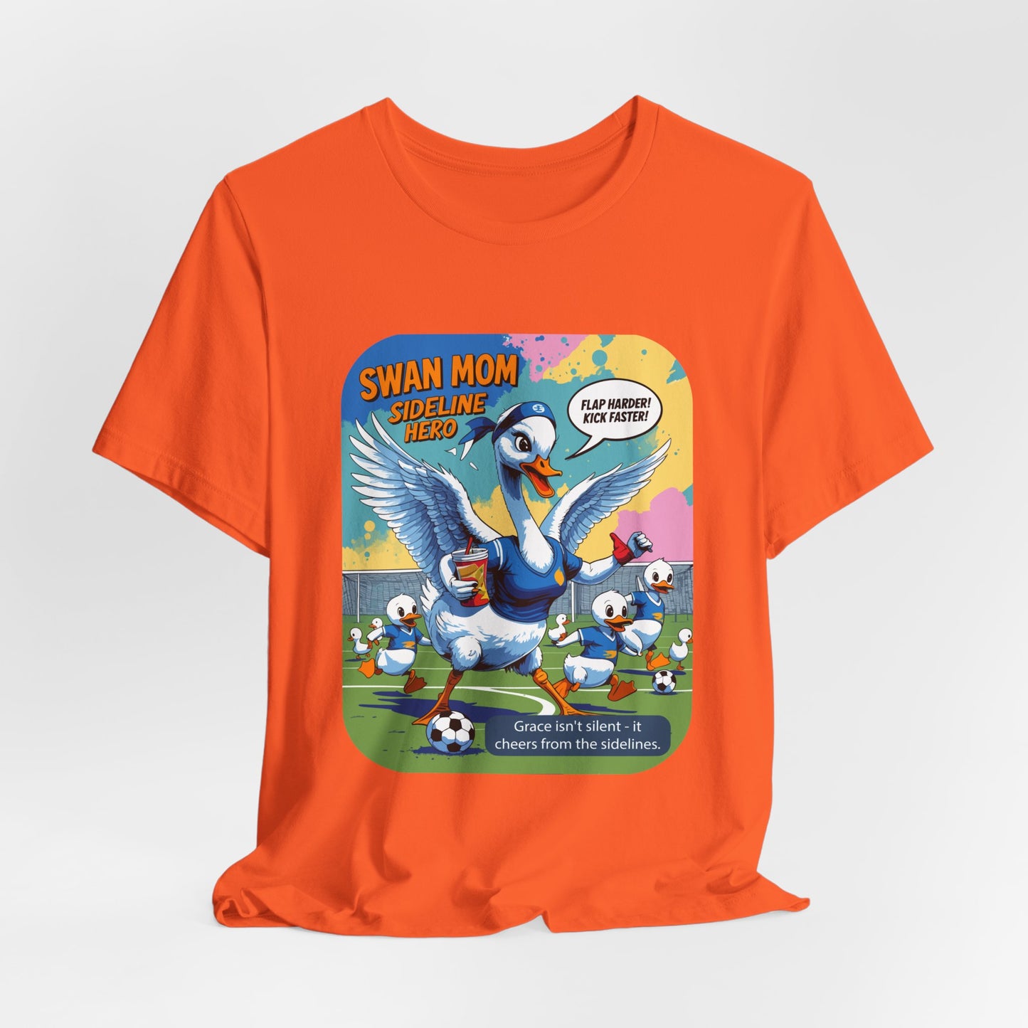 Swan Mom Soccer T-shirt Sideline Screams Funny Yell Game