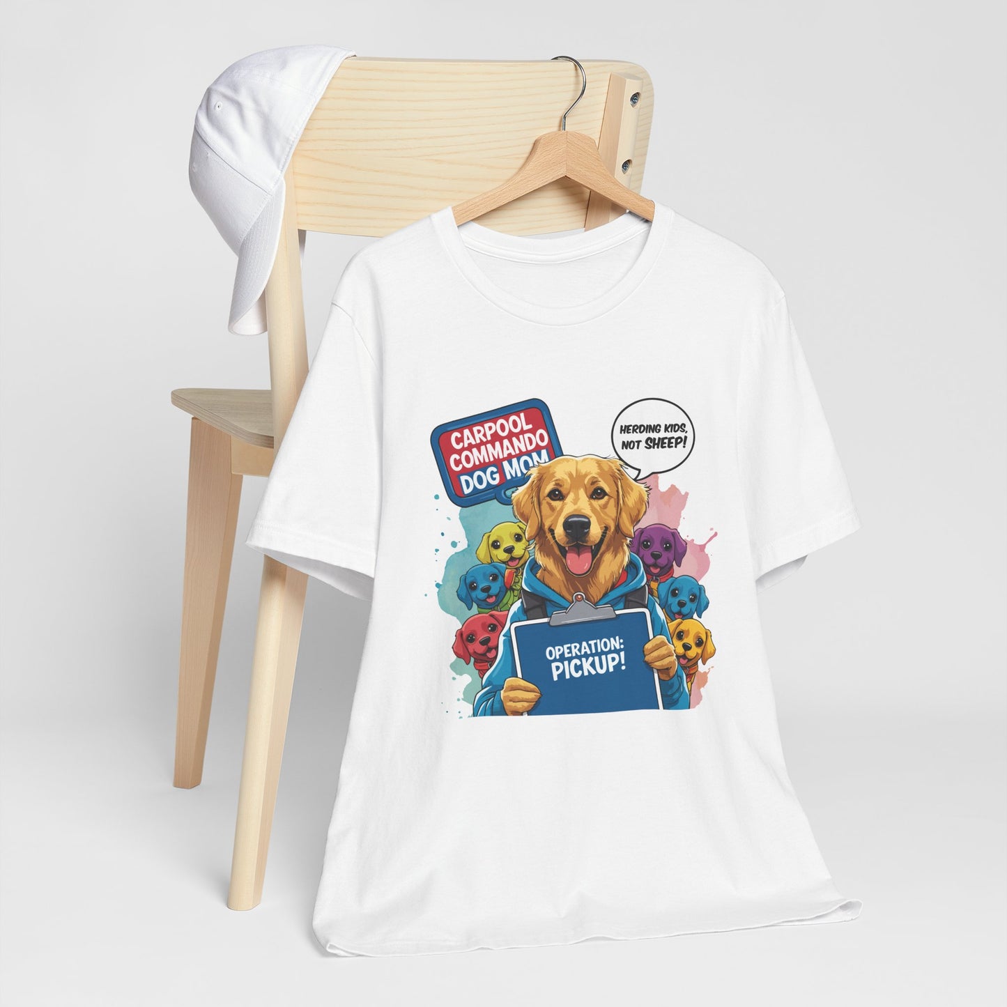 Dog Mom T-shirt, Carpool Commando School Pickup Survival, Funny Family Chaos