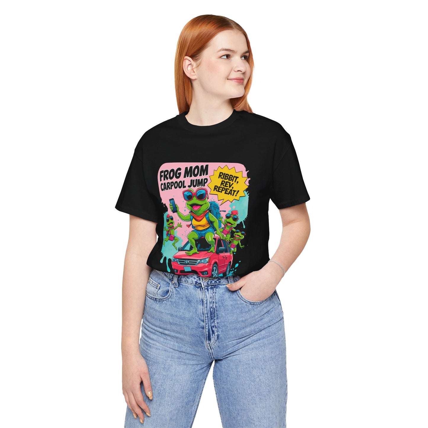 Frog Mom T-shirt Carpool Jump Chaos Rush Parent Commuter Humor