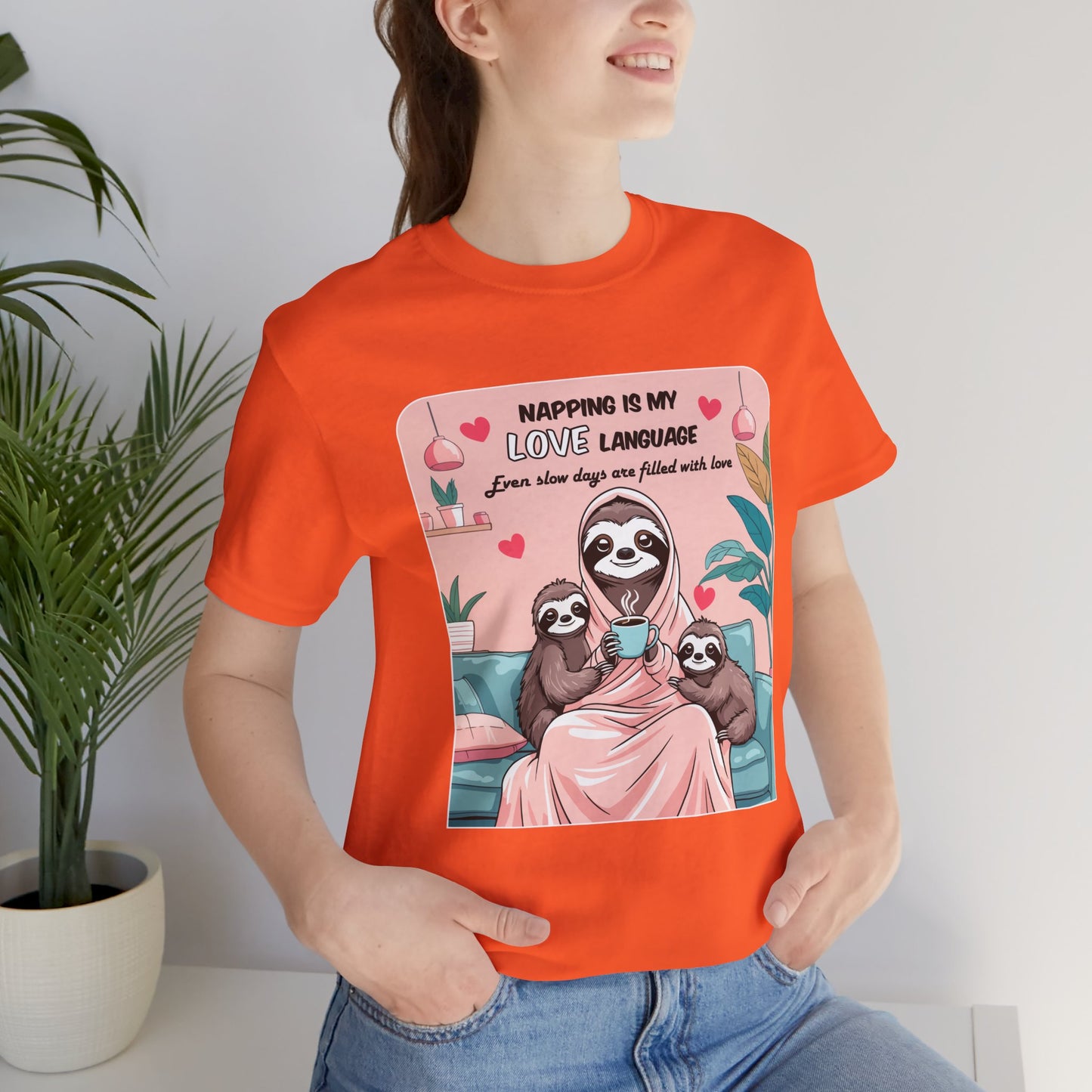Sloth Mom T-shirt Funny Nap Life Coffee Couch Humor Slow Tired Morning Animal Shirt