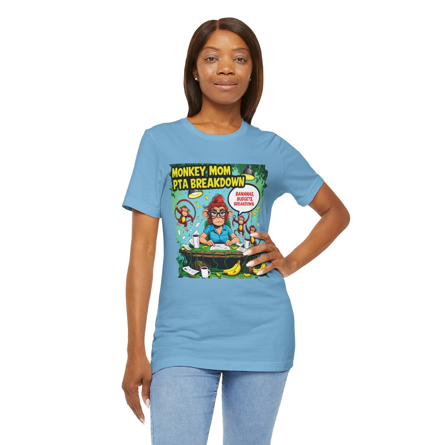 Monkey Mom T-shirt, Jungle Chaos PTA Humor Classroom Stress Gift