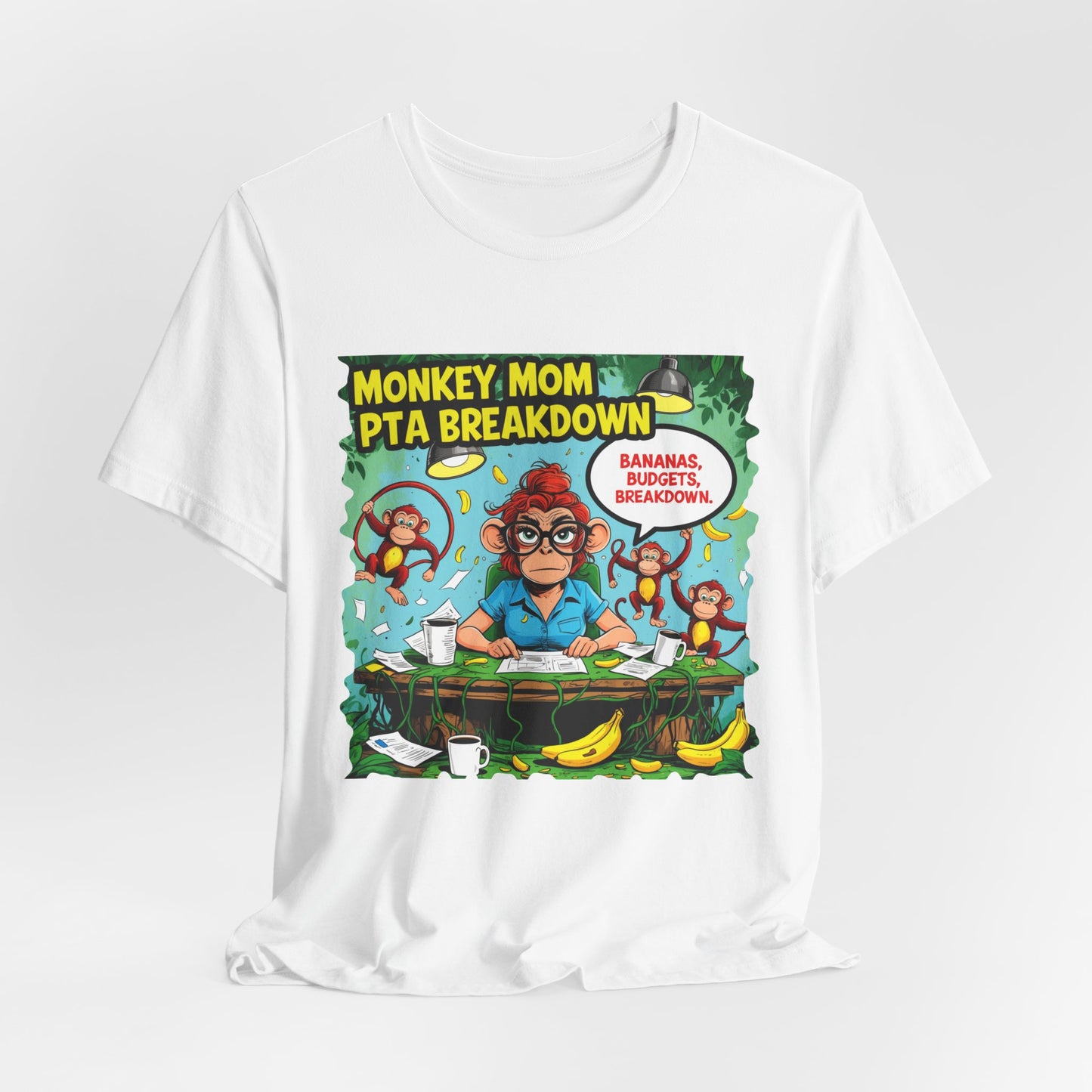 Monkey Mom T-shirt, Jungle Chaos PTA Humor Classroom Stress Gift