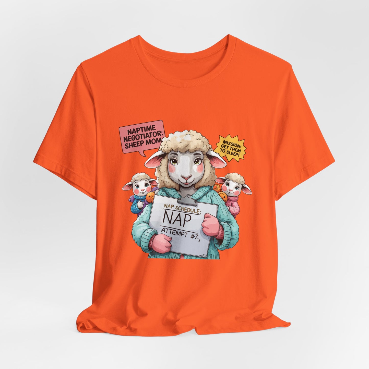 Sheep Mom T-shirt, Cozy Parenting Journey, Funny Sleepy Life Gift
