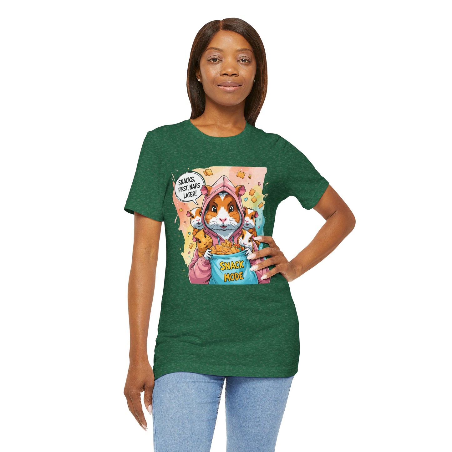 Guinea Pig Mom T-shirt, Snack Rescue Mission, Cozy Family Humor for Snack Lovers