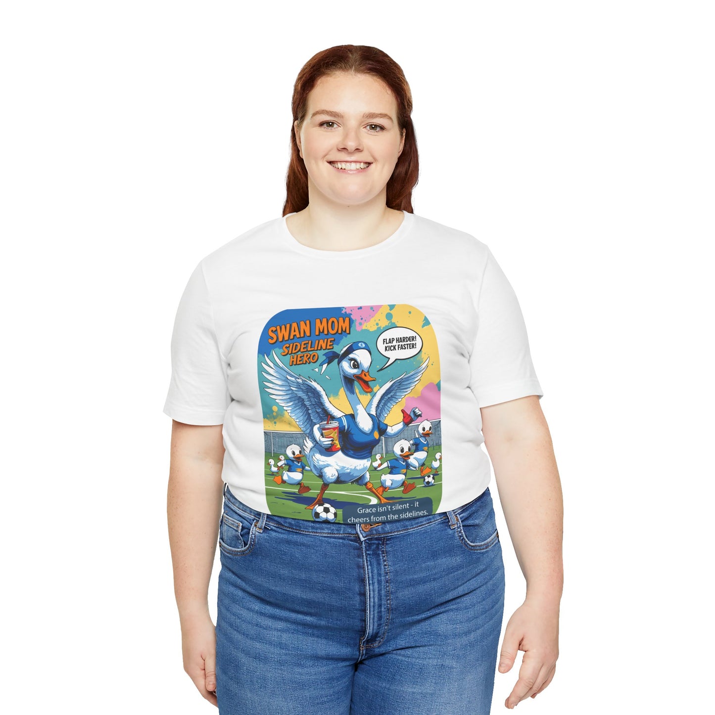 Swan Mom Soccer T-shirt Sideline Screams Funny Yell Game