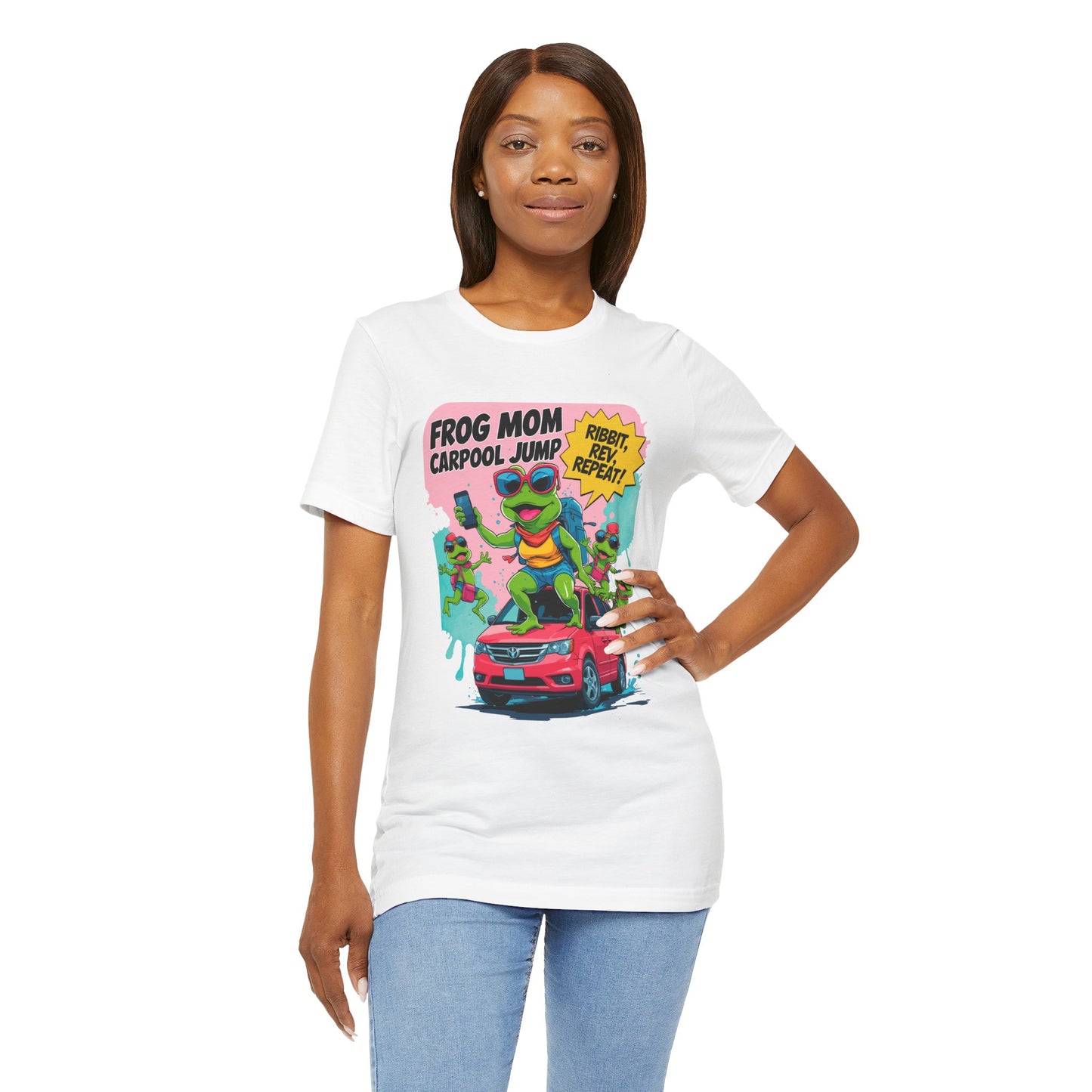 Frog Mom T-shirt Carpool Jump Chaos Rush Parent Commuter Humor