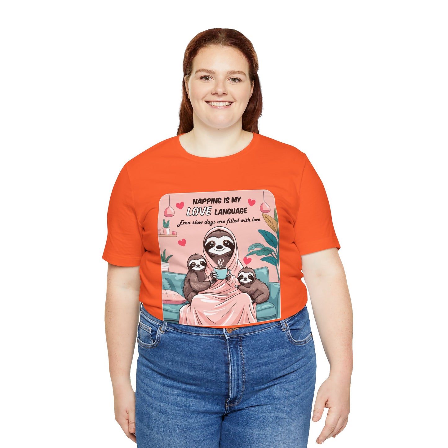 Sloth Mom T-shirt Funny Nap Life Coffee Couch Humor Slow Tired Morning Animal Shirt