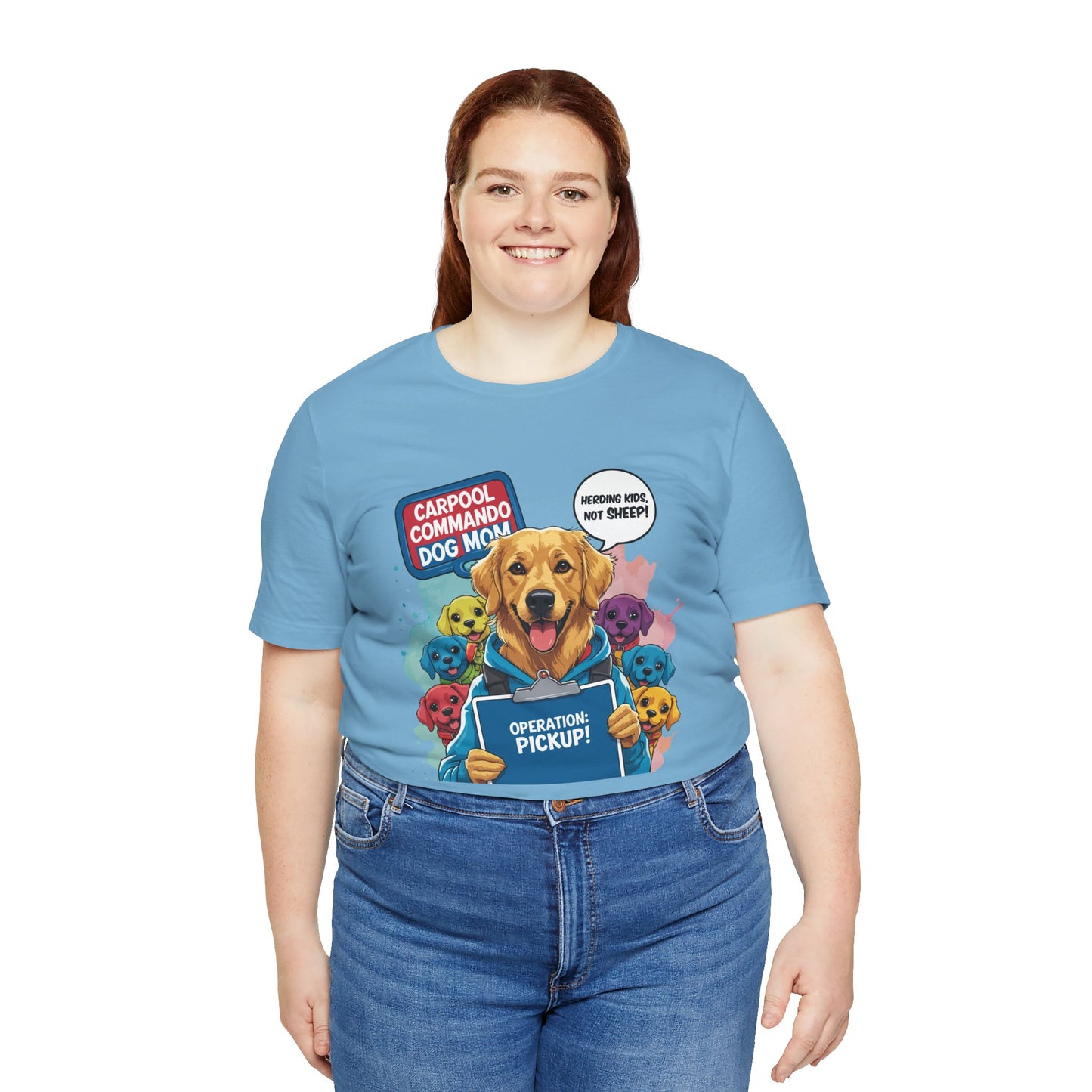 Dog Mom T-shirt, Carpool Commando School Pickup Survival, Funny Family Chaos