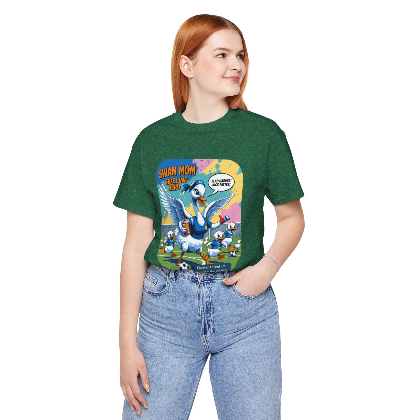 Swan Mom Soccer T-shirt Sideline Screams Funny Yell Game
