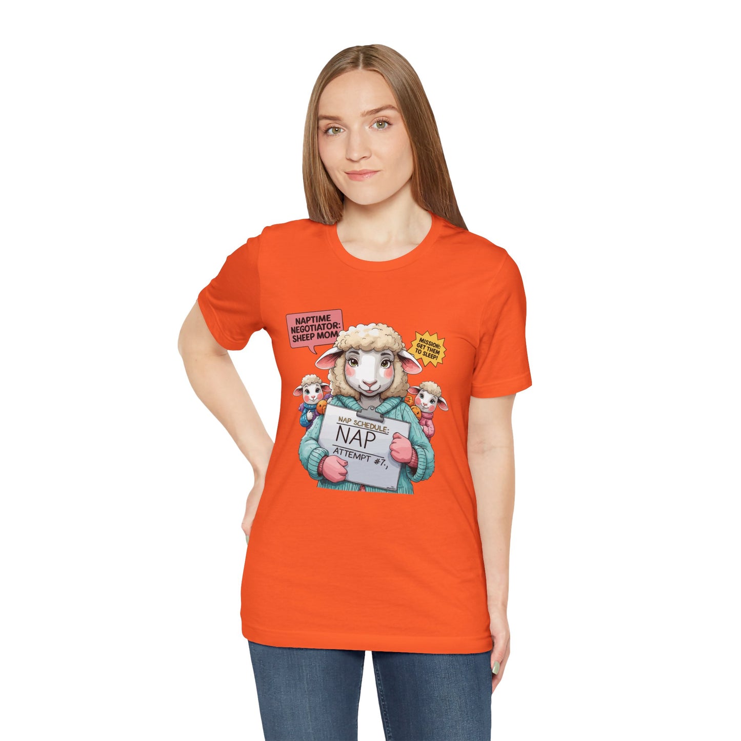 Sheep Mom T-shirt, Cozy Parenting Journey, Funny Sleepy Life Gift