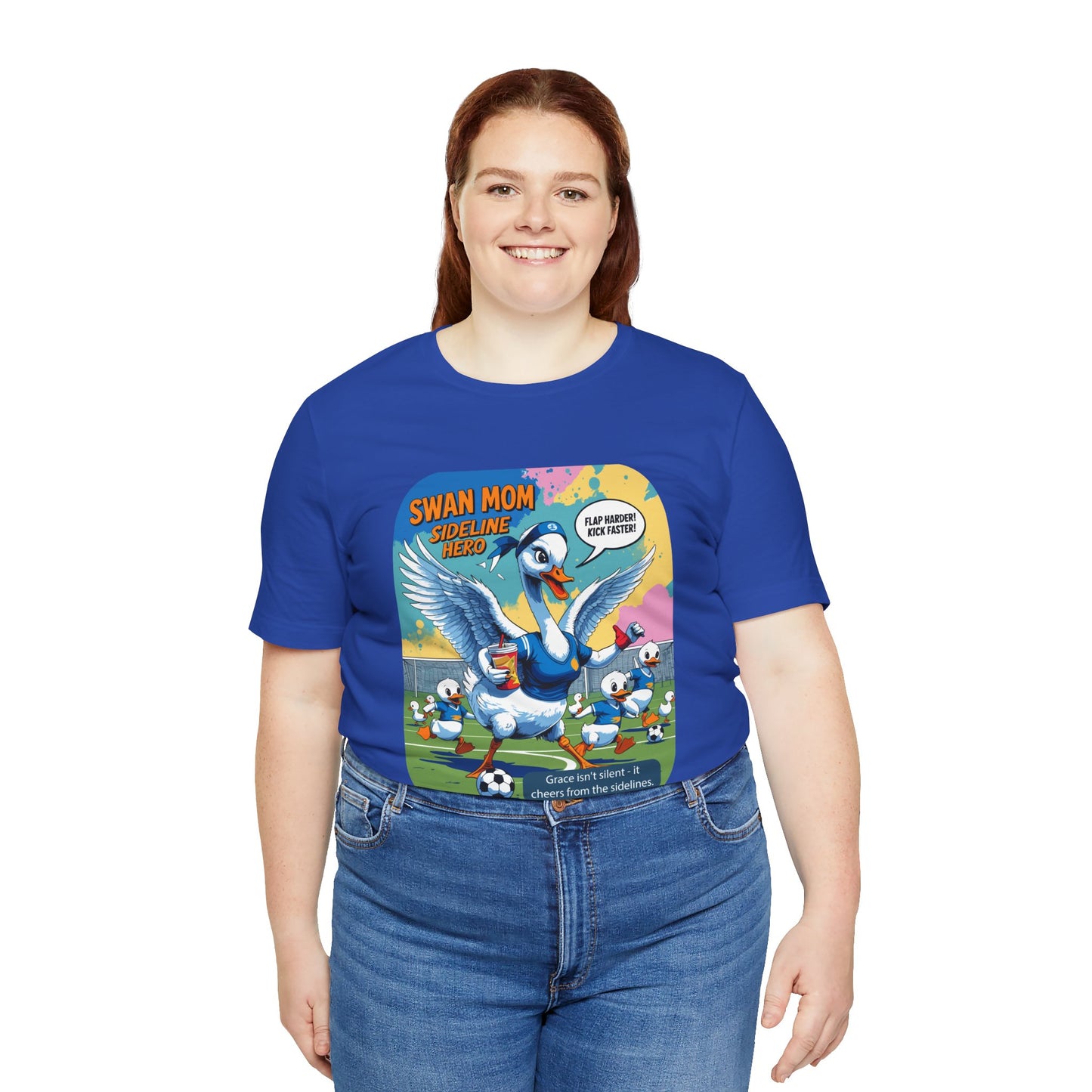 Swan Mom Soccer T-shirt Sideline Screams Funny Yell Game