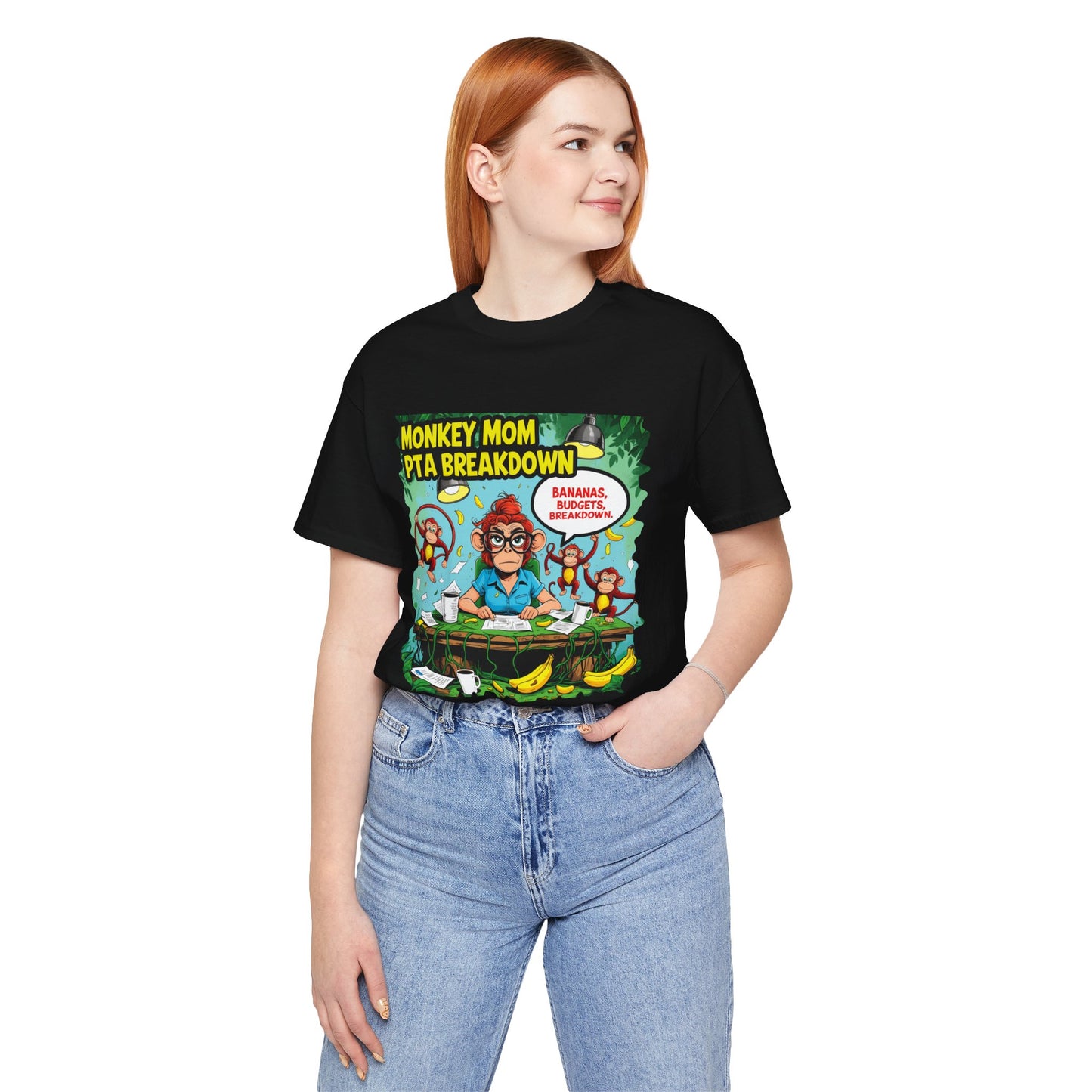 Monkey Mom T-shirt, Jungle Chaos PTA Humor Classroom Stress Gift