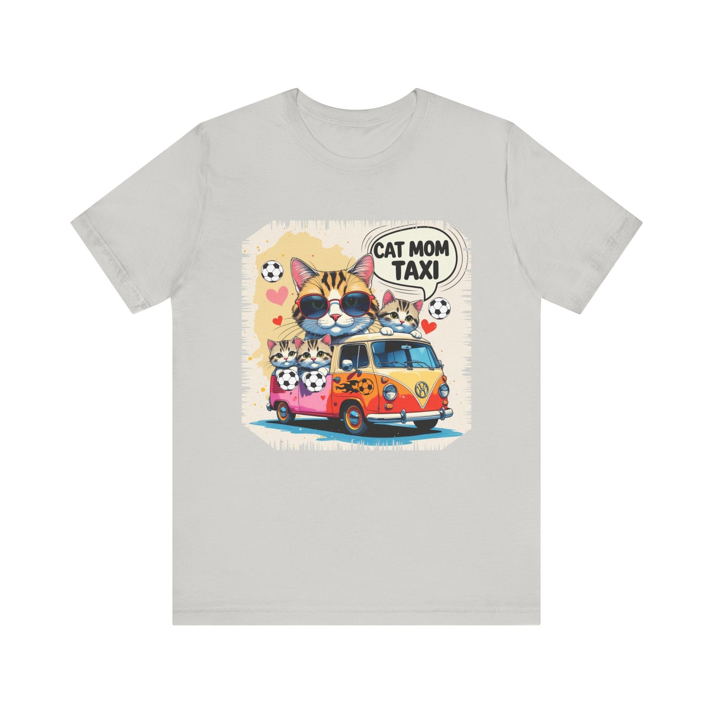 Cat Mom Taxi T-shirt Funny Chaos Soccer Carpool Meow Squad Humor
