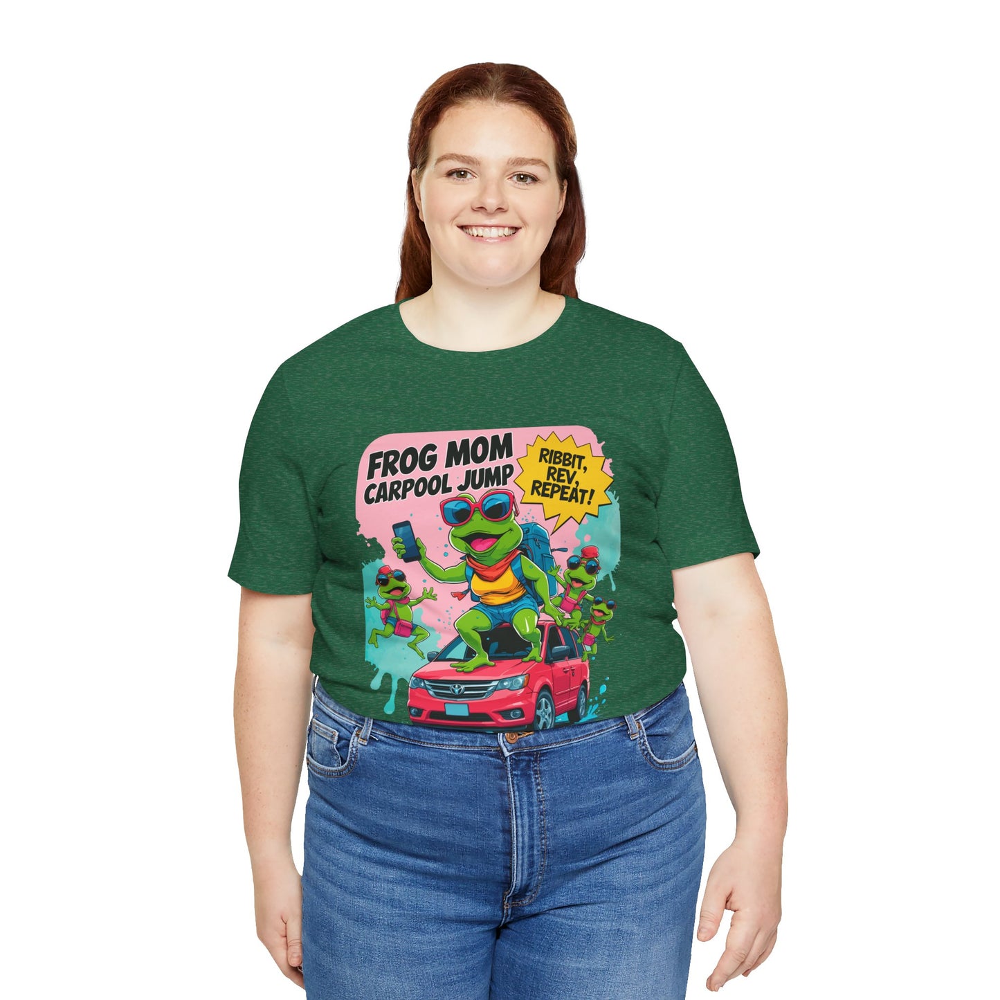 Frog Mom T-shirt Carpool Jump Chaos Rush Parent Commuter Humor