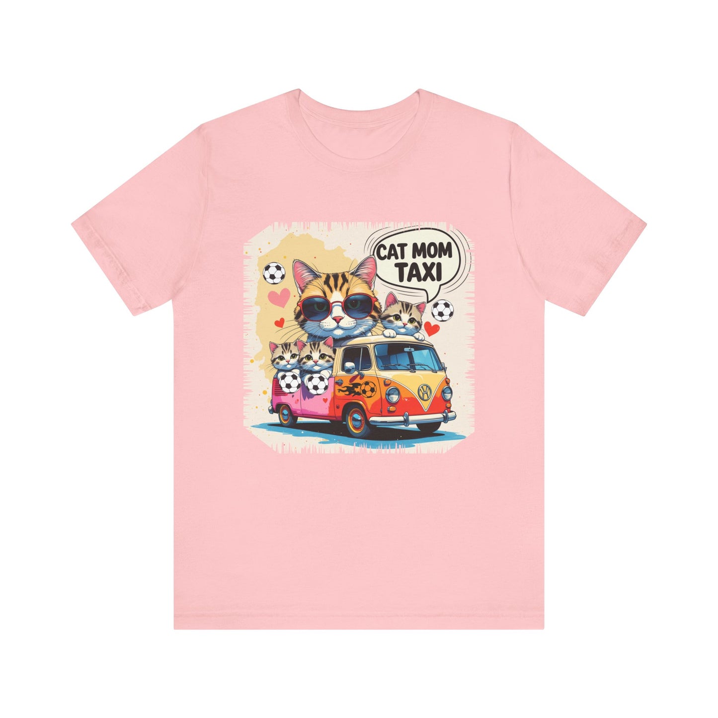 Cat Mom Taxi T-shirt Funny Chaos Soccer Carpool Meow Squad Humor