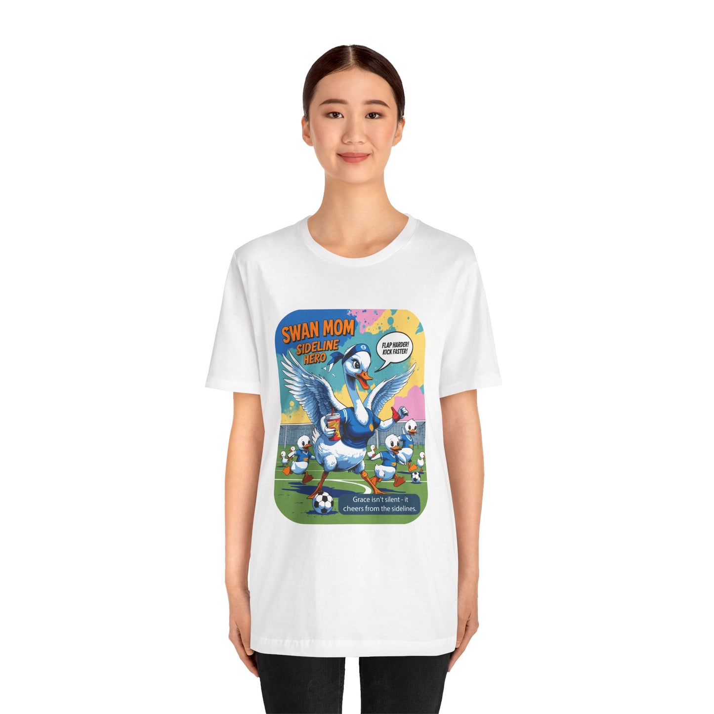 Swan Mom Soccer T-shirt Sideline Screams Funny Yell Game