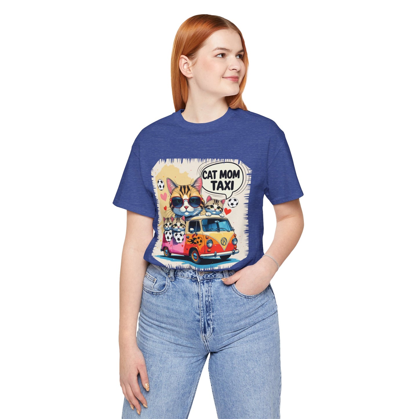 Cat Mom Taxi T-shirt Funny Chaos Soccer Carpool Meow Squad Humor