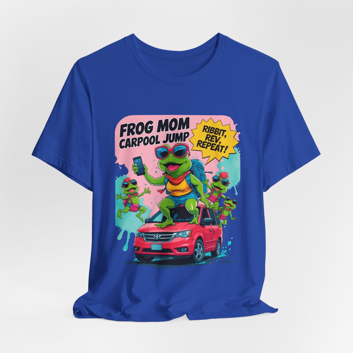 Frog Mom T-shirt Carpool Jump Chaos Rush Parent Commuter Humor