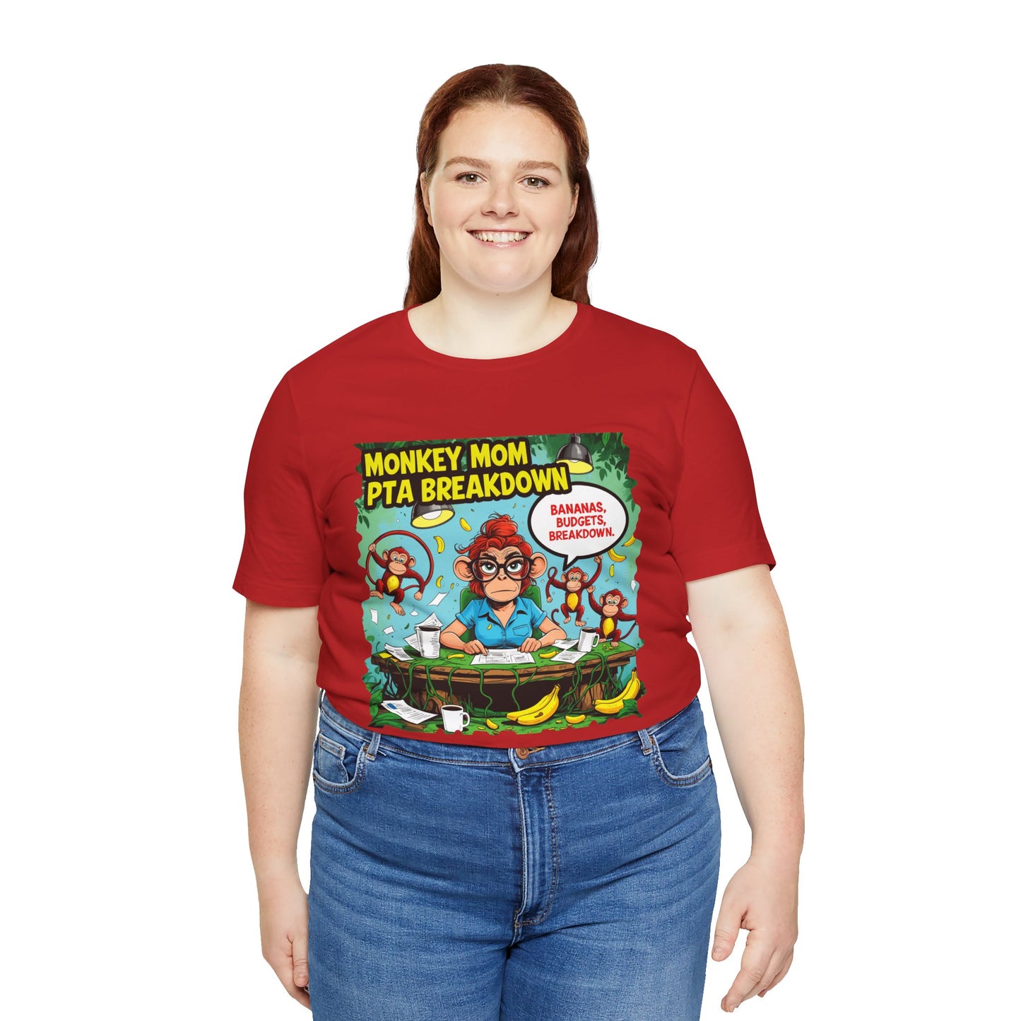 Monkey Mom T-shirt, Jungle Chaos PTA Humor Classroom Stress Gift
