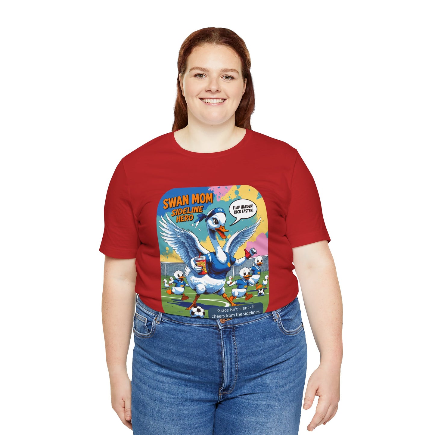 Swan Mom Soccer T-shirt Sideline Screams Funny Yell Game