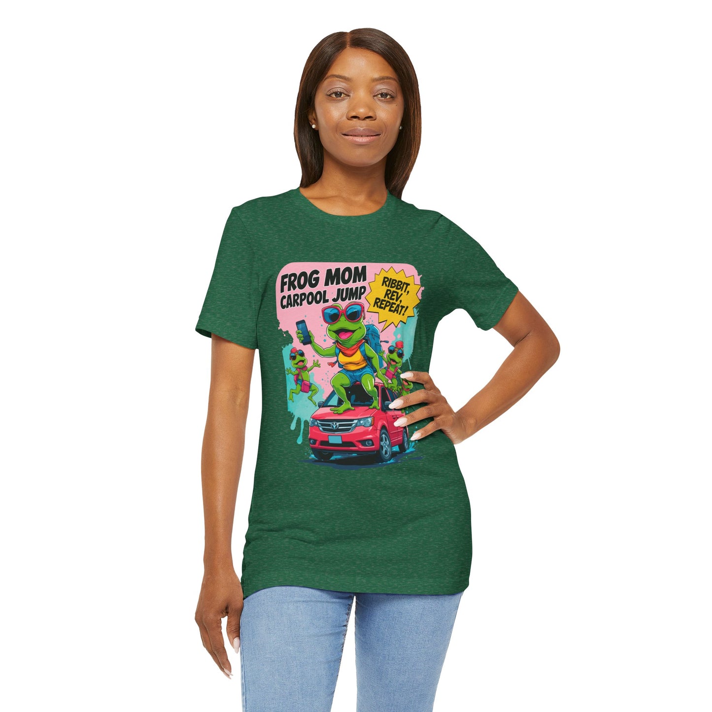 Frog Mom T-shirt Carpool Jump Chaos Rush Parent Commuter Humor