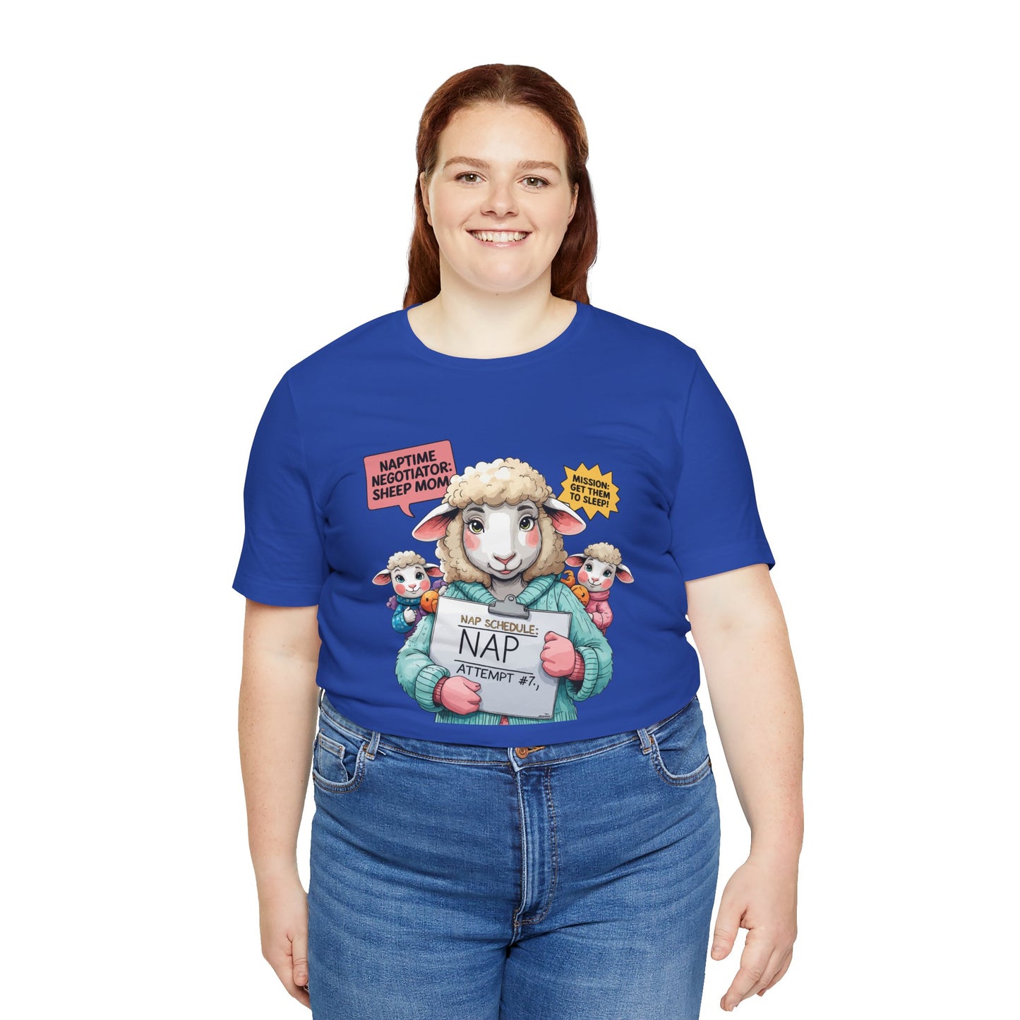 Sheep Mom T-shirt, Cozy Parenting Journey, Funny Sleepy Life Gift