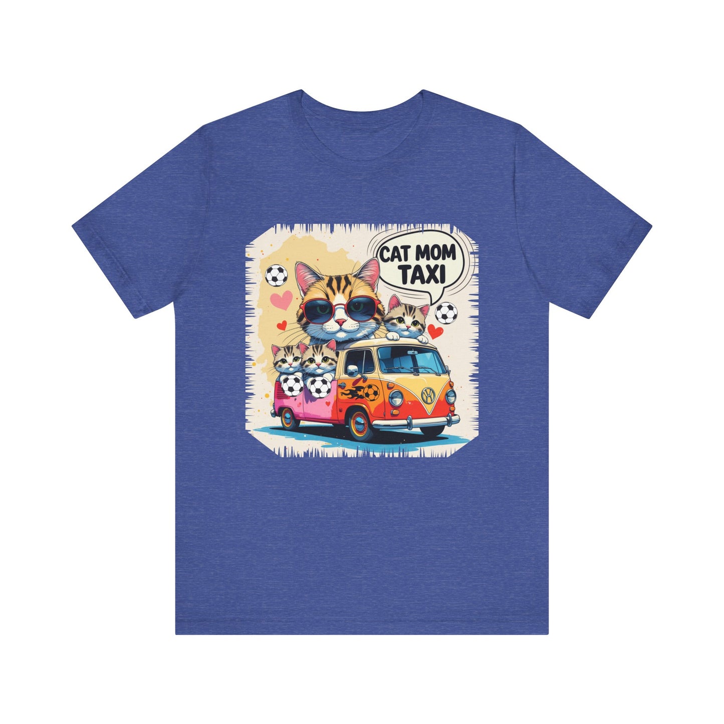 Cat Mom Taxi T-shirt Funny Chaos Soccer Carpool Meow Squad Humor