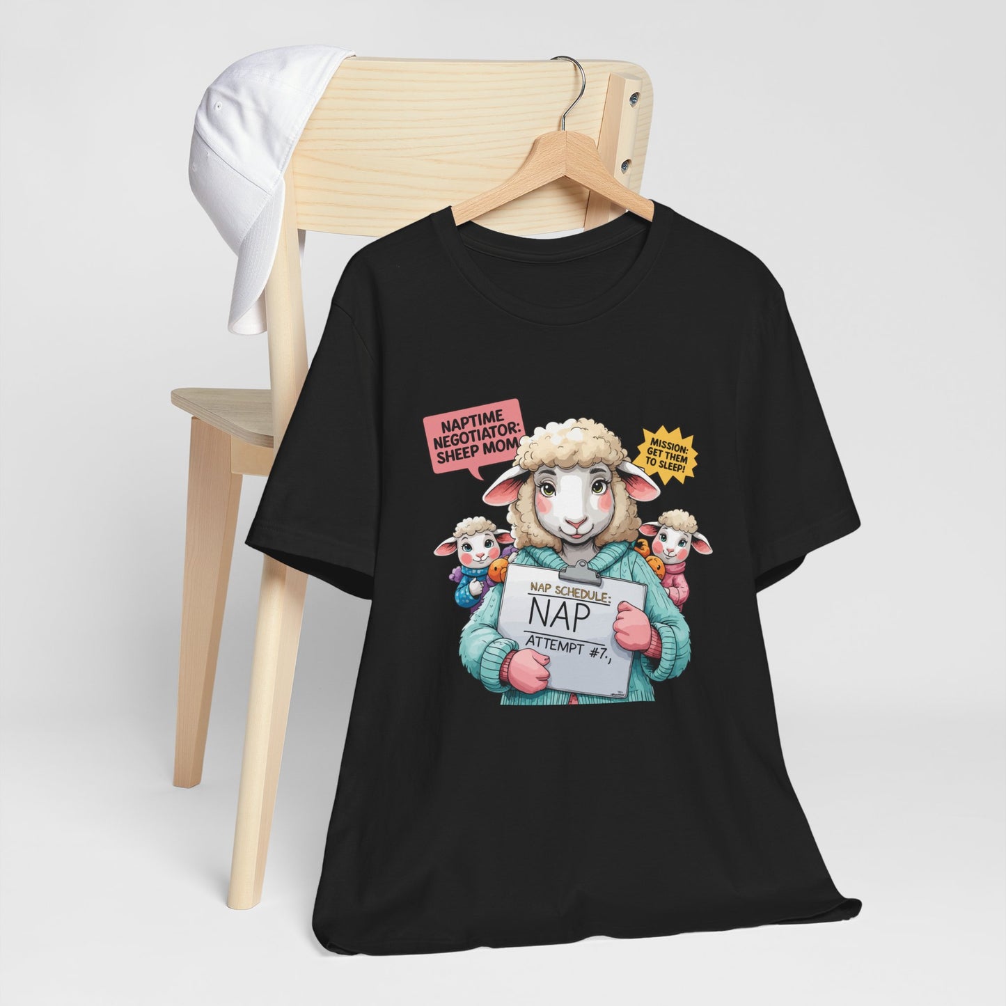 Sheep Mom T-shirt, Cozy Parenting Journey, Funny Sleepy Life Gift
