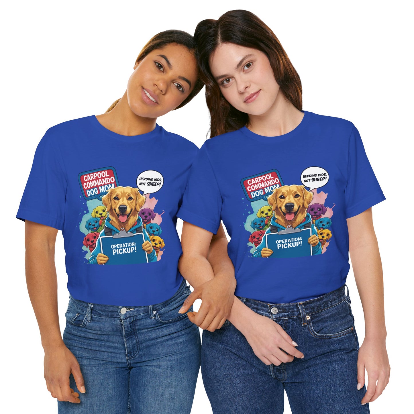 Dog Mom T-shirt, Carpool Commando School Pickup Survival, Funny Family Chaos