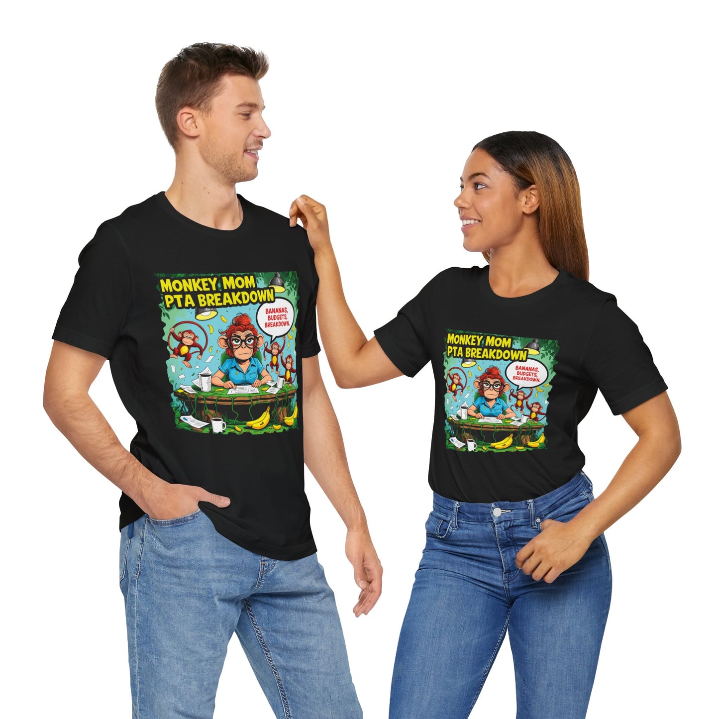 Monkey Mom T-shirt, Jungle Chaos PTA Humor Classroom Stress Gift