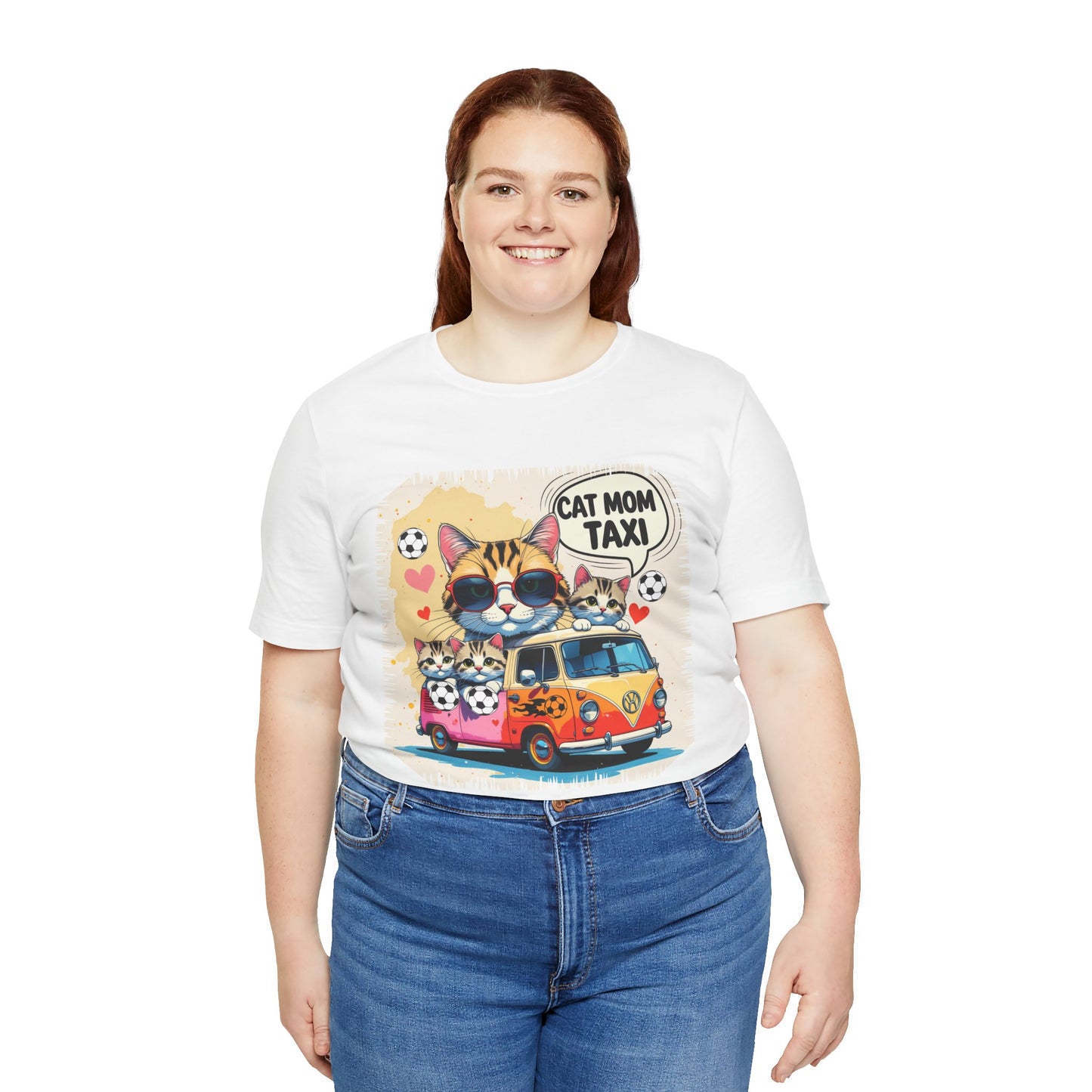 Cat Mom Taxi T-shirt Funny Chaos Soccer Carpool Meow Squad Humor