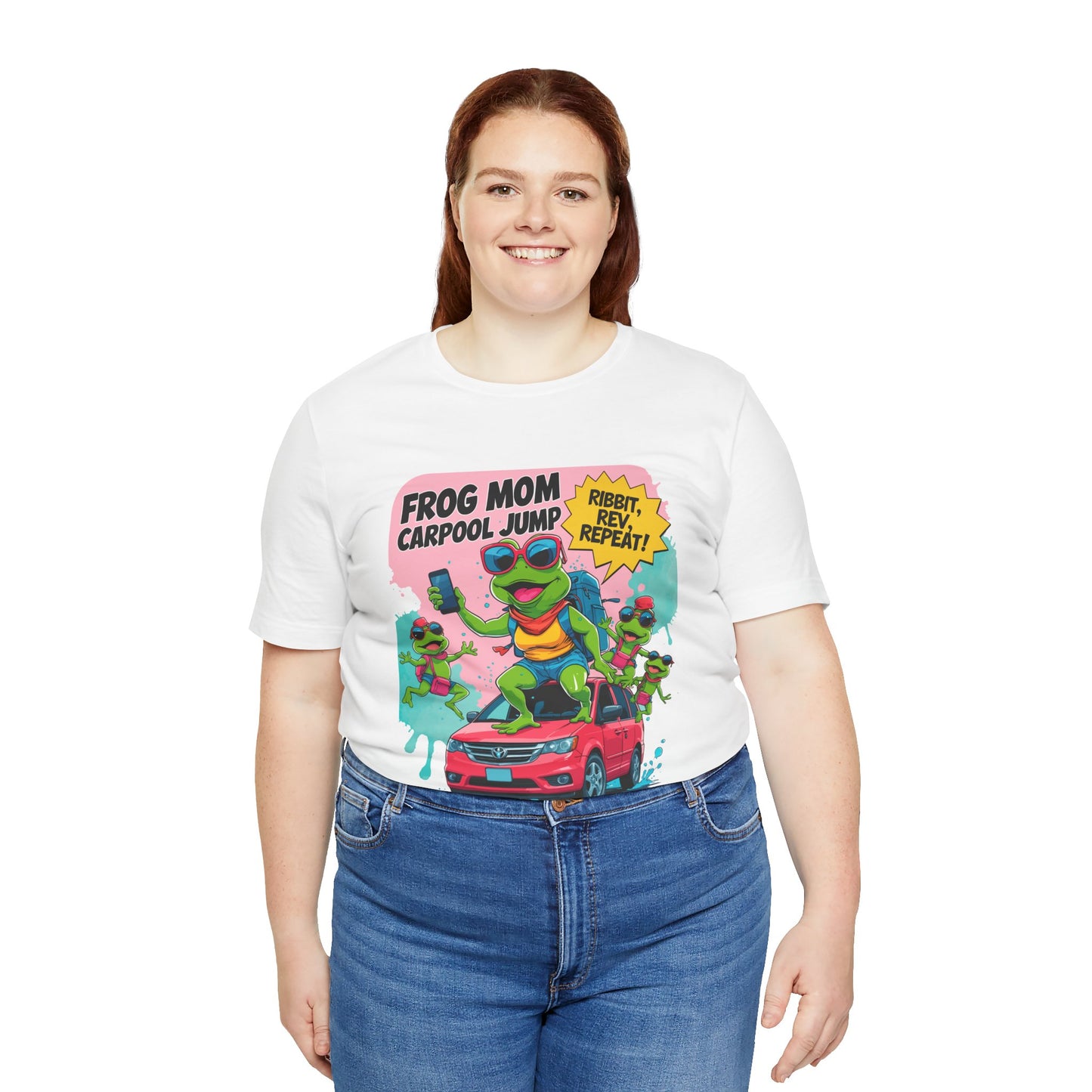 Frog Mom T-shirt Carpool Jump Chaos Rush Parent Commuter Humor