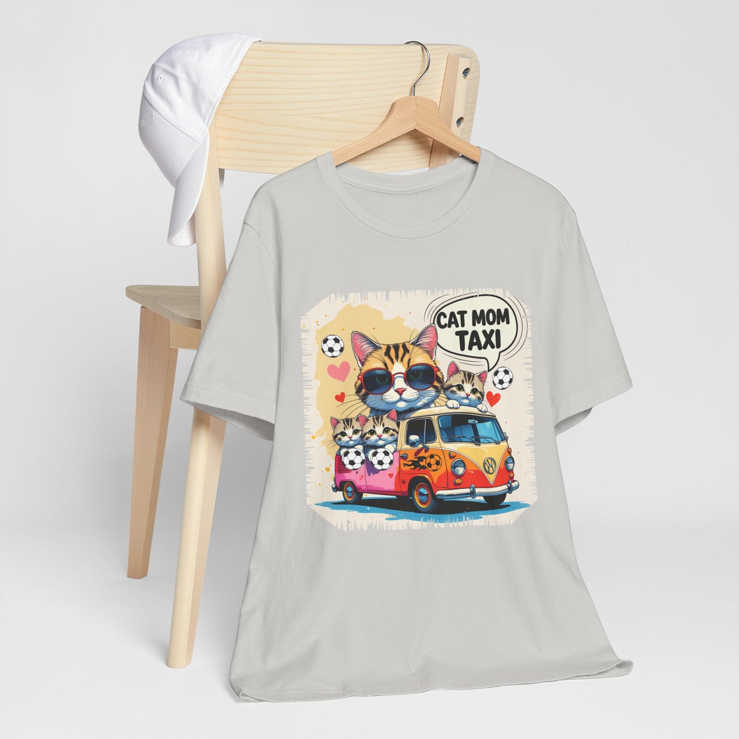 Cat Mom Taxi T-shirt Funny Chaos Soccer Carpool Meow Squad Humor