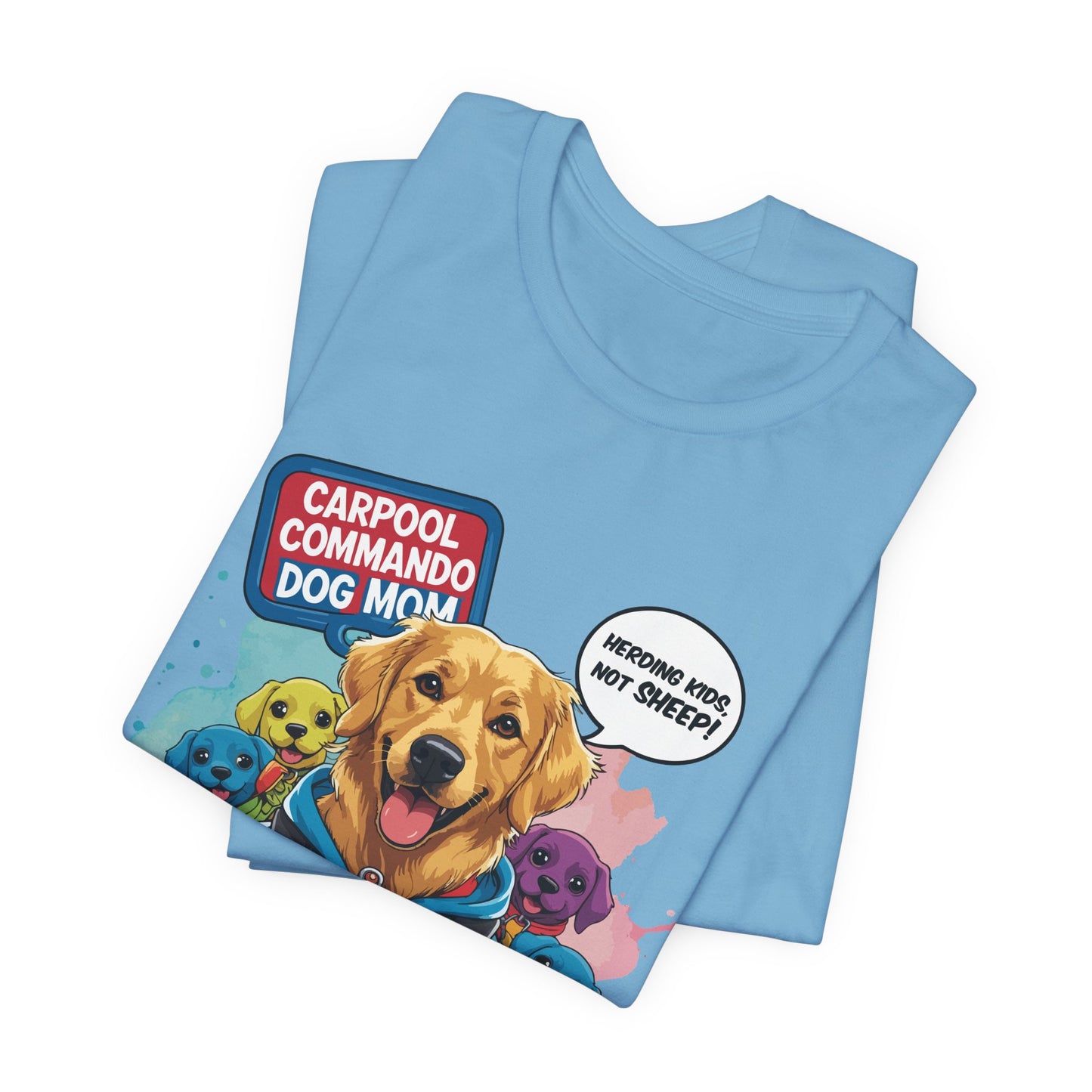 Dog Mom T-shirt, Carpool Commando School Pickup Survival, Funny Family Chaos