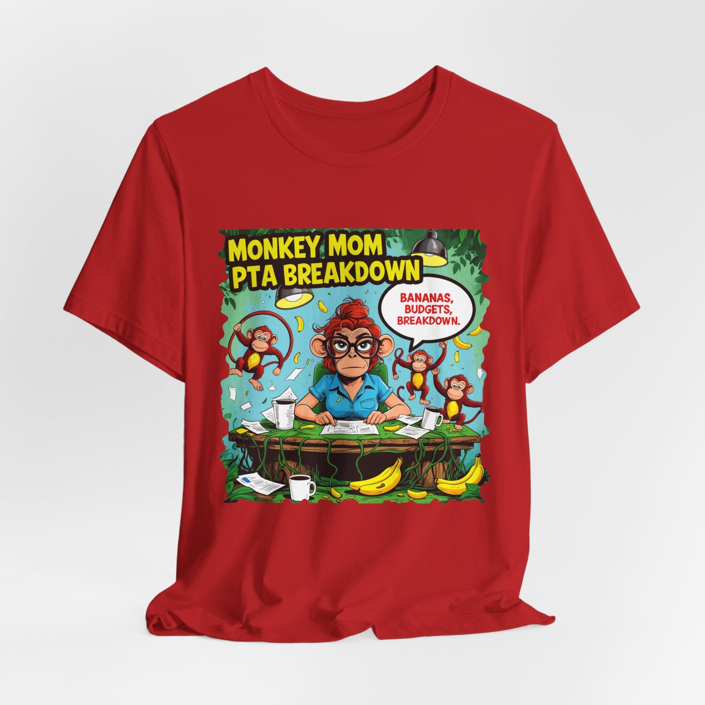 Monkey Mom T-shirt, Jungle Chaos PTA Humor Classroom Stress Gift
