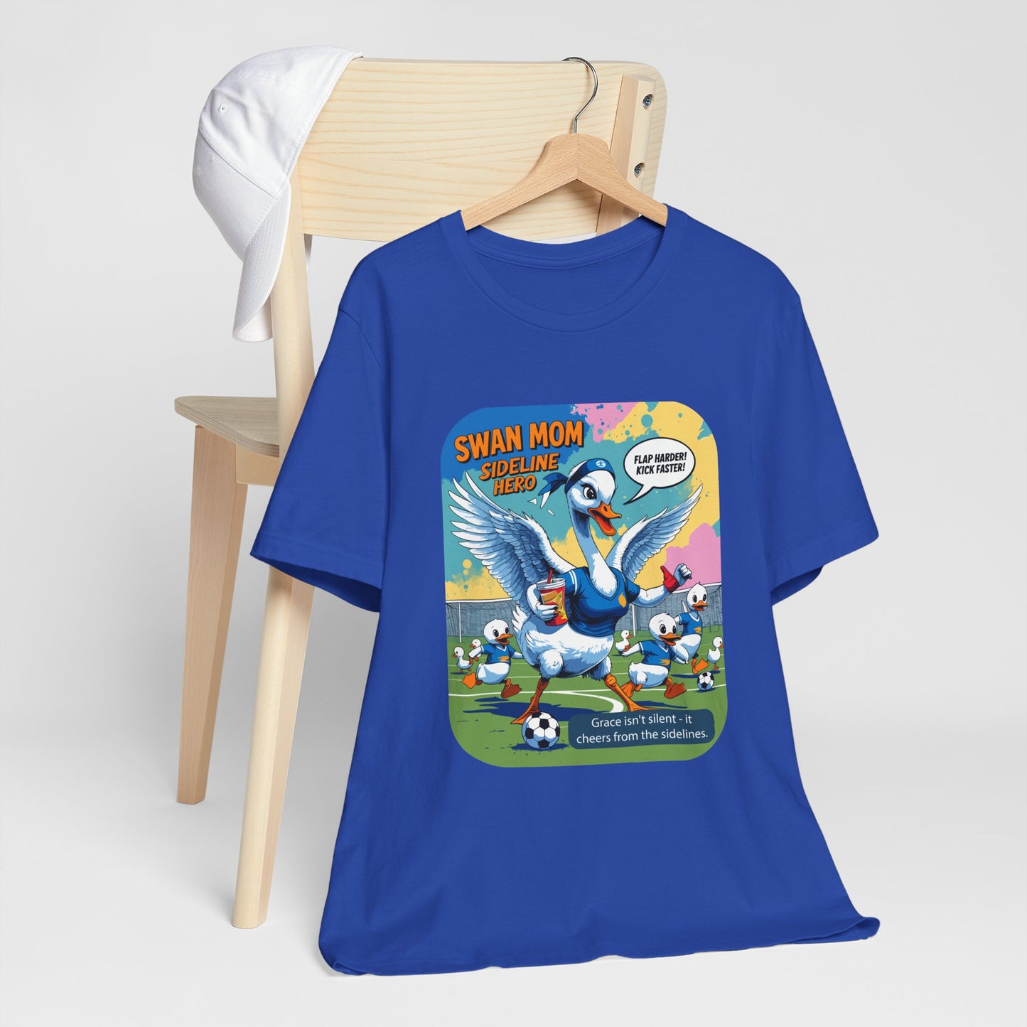 Swan Mom Soccer T-shirt Sideline Screams Funny Yell Game