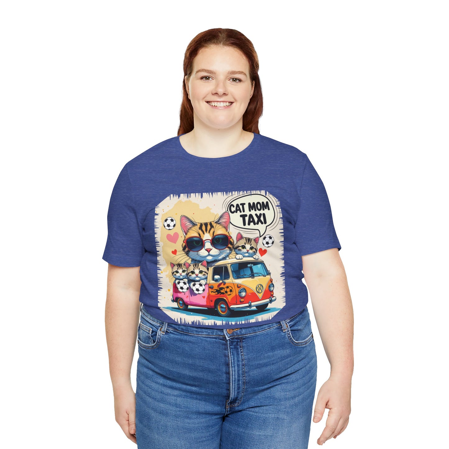 Cat Mom Taxi T-shirt Funny Chaos Soccer Carpool Meow Squad Humor
