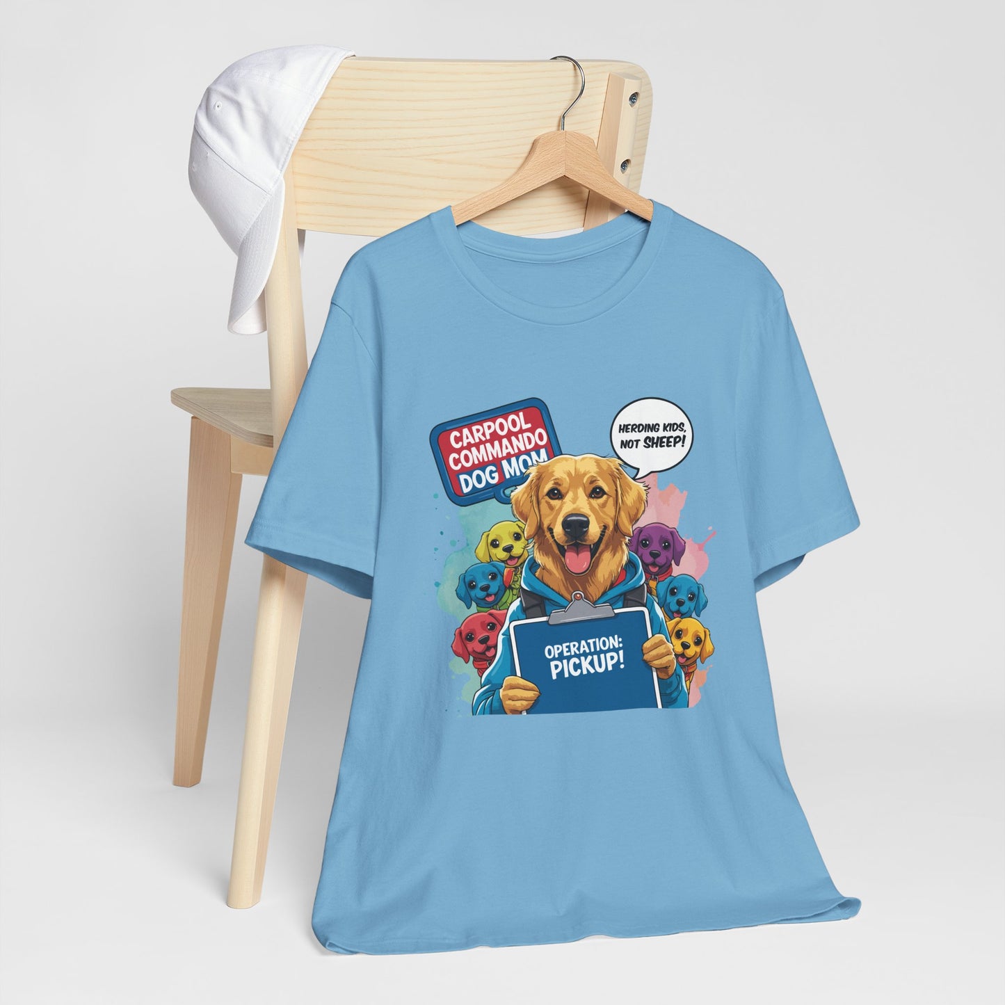 Dog Mom T-shirt, Carpool Commando School Pickup Survival, Funny Family Chaos
